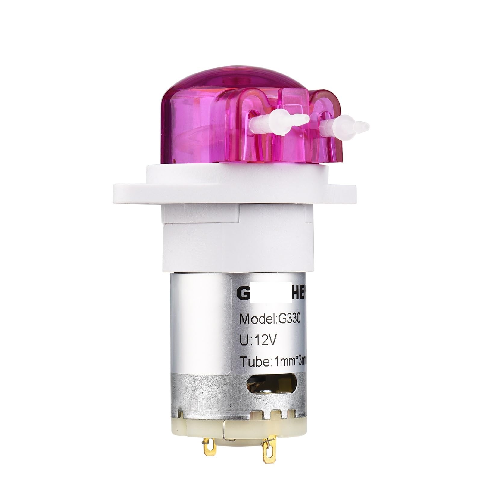 Lloopk 12V 1X3mm Peristaltic Pump, Peristaltic Pump Dosing Mini Liquid Self-Priming Water Silicone Tube For Aquarium Tank Lab Chemical Analy(12V 1X3mm)