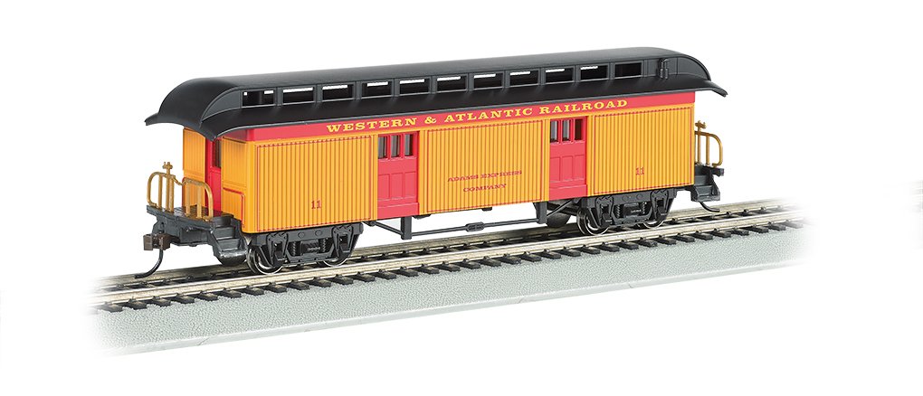 Bachmann Industries Baggage Western & Atlantic Rr Ho Scale Old-Time Car with Round-End Clerestory Roof-image-31