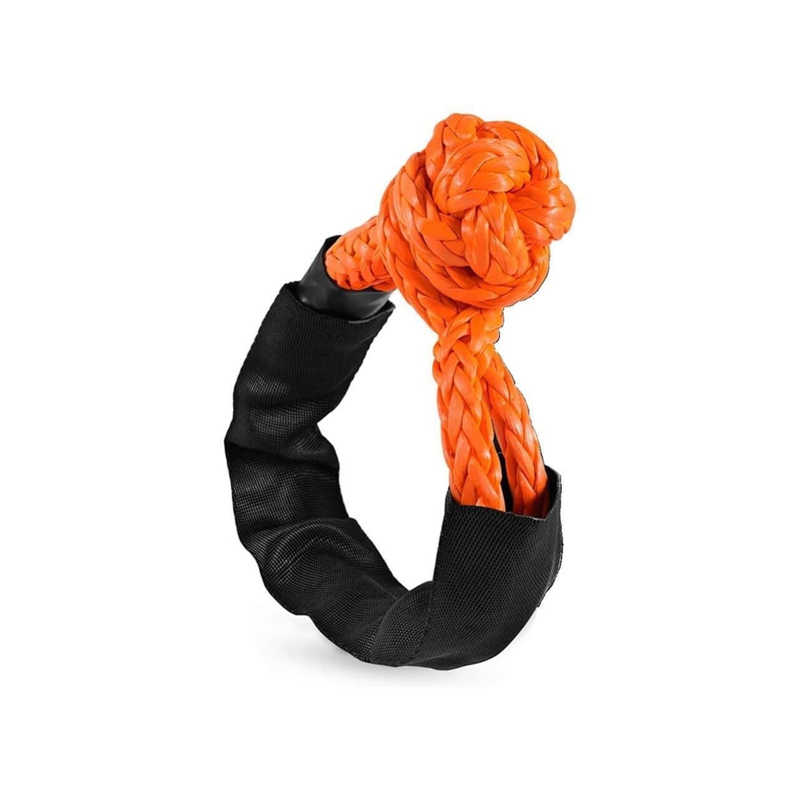 Edede 15 Ton Orange Winch Rope, Heavy Duty Soft Synthetic Shackle Rope Shatter Resistant Shackles For Winch Towing Rope(15 Ton Orange)