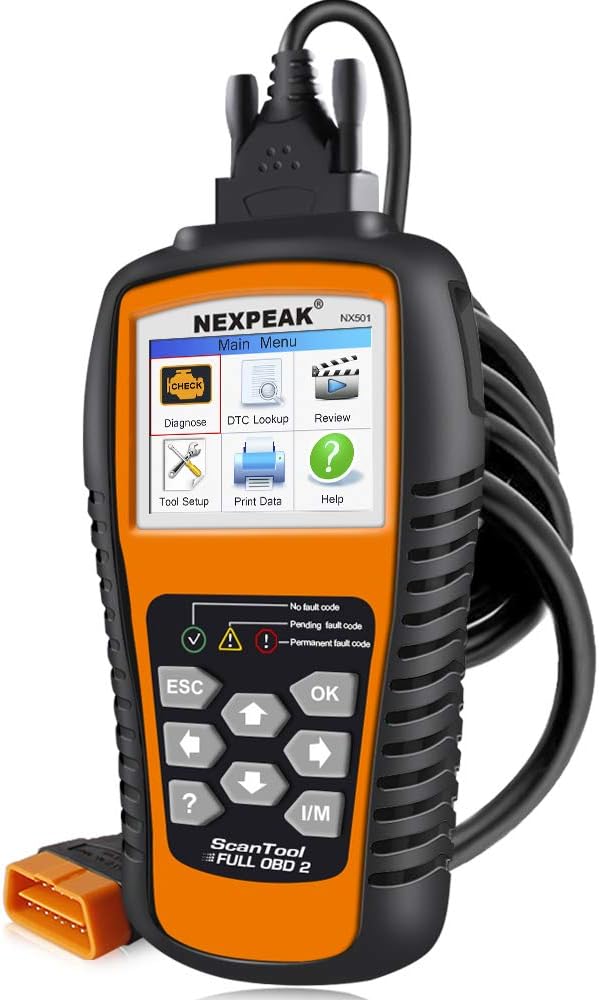OBD2 Scanner, NX501 Enhanced OBD II Auto Code Reader, Car Diagnostic Scan Tool Vehicle Check Engine Light Analyzer for All OBDII Vehicles After 1996