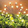 LETMY Solar Garden Lights - New Upgraded Solar Swaying Light, 8LED Starburst Solar Outdoor Lights, Solar Firefly Lights Outdoor Waterproof Solar Garden Decorative Lights for Yard Patio Pathway, 4 Pack