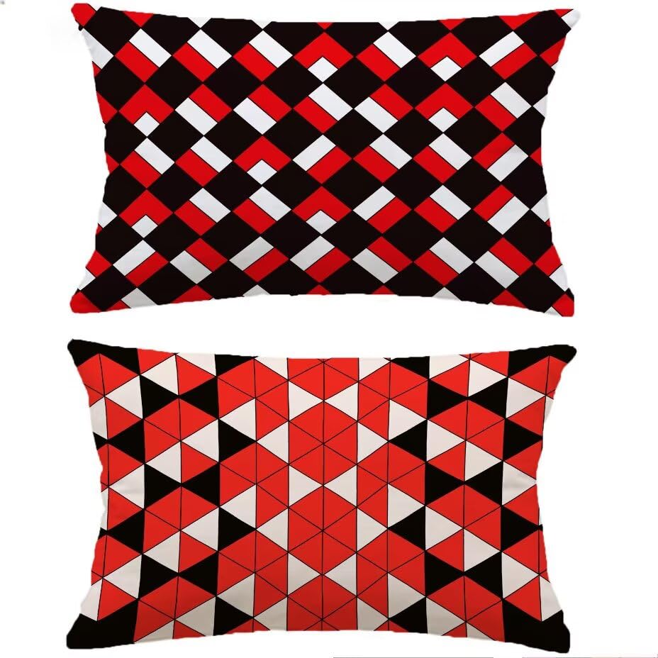 Housse de coussin de jardin 60x90 cm étanche rouge pour sublimer votre canapé en rotin de salon