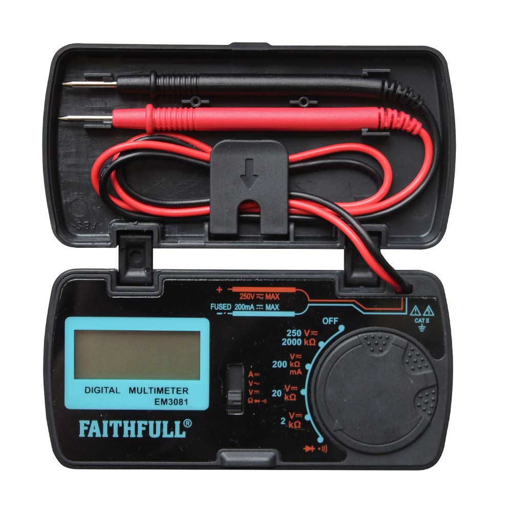 Multimètre portable de poche ultra léger avec pointes de touche intégrées ergonomiques
