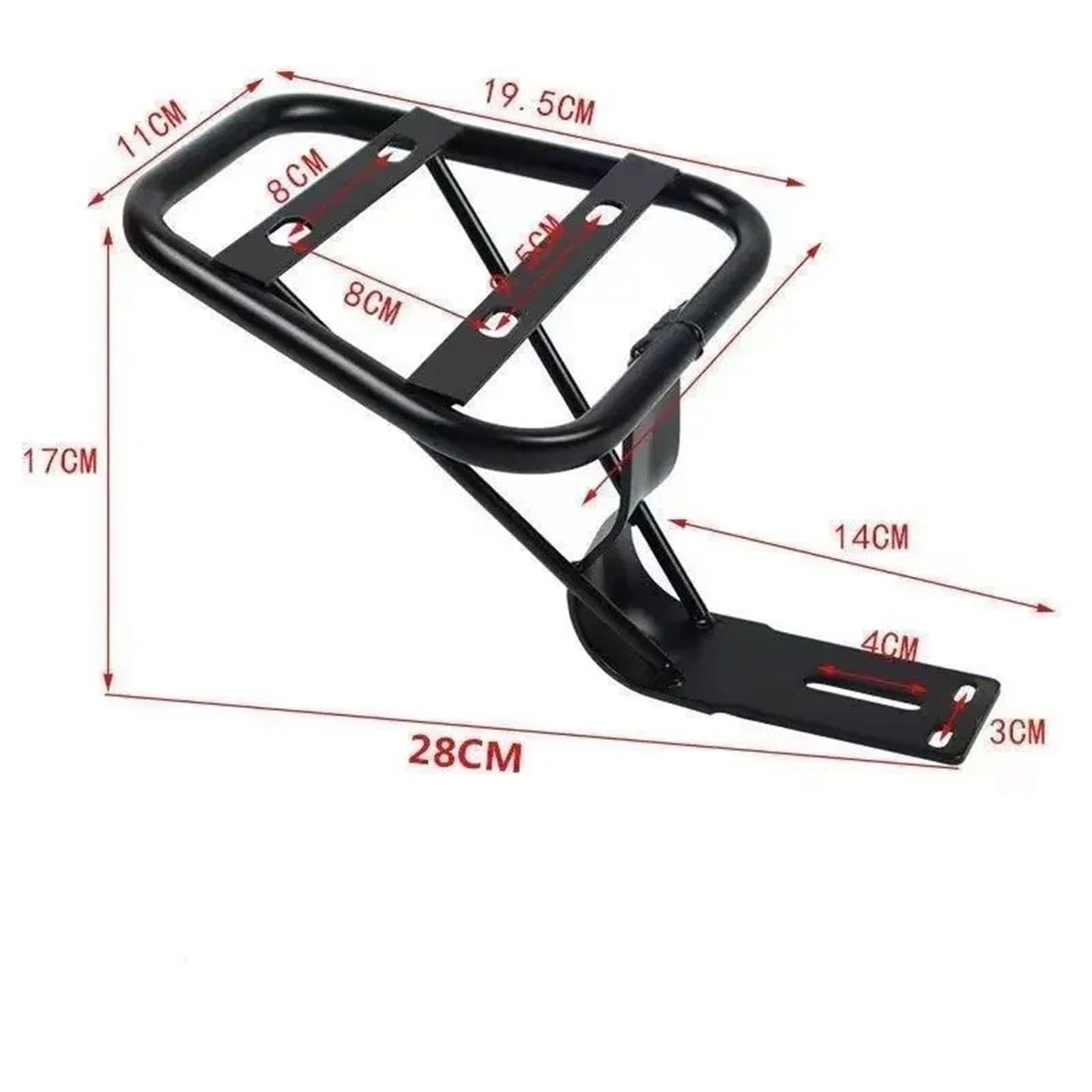 Porte-Bagages Arrière Moto Support Universel Coffre Vélo Électrique Coffre Batterie Cadre Boîte Rangement Dossier Véhicule Électrique