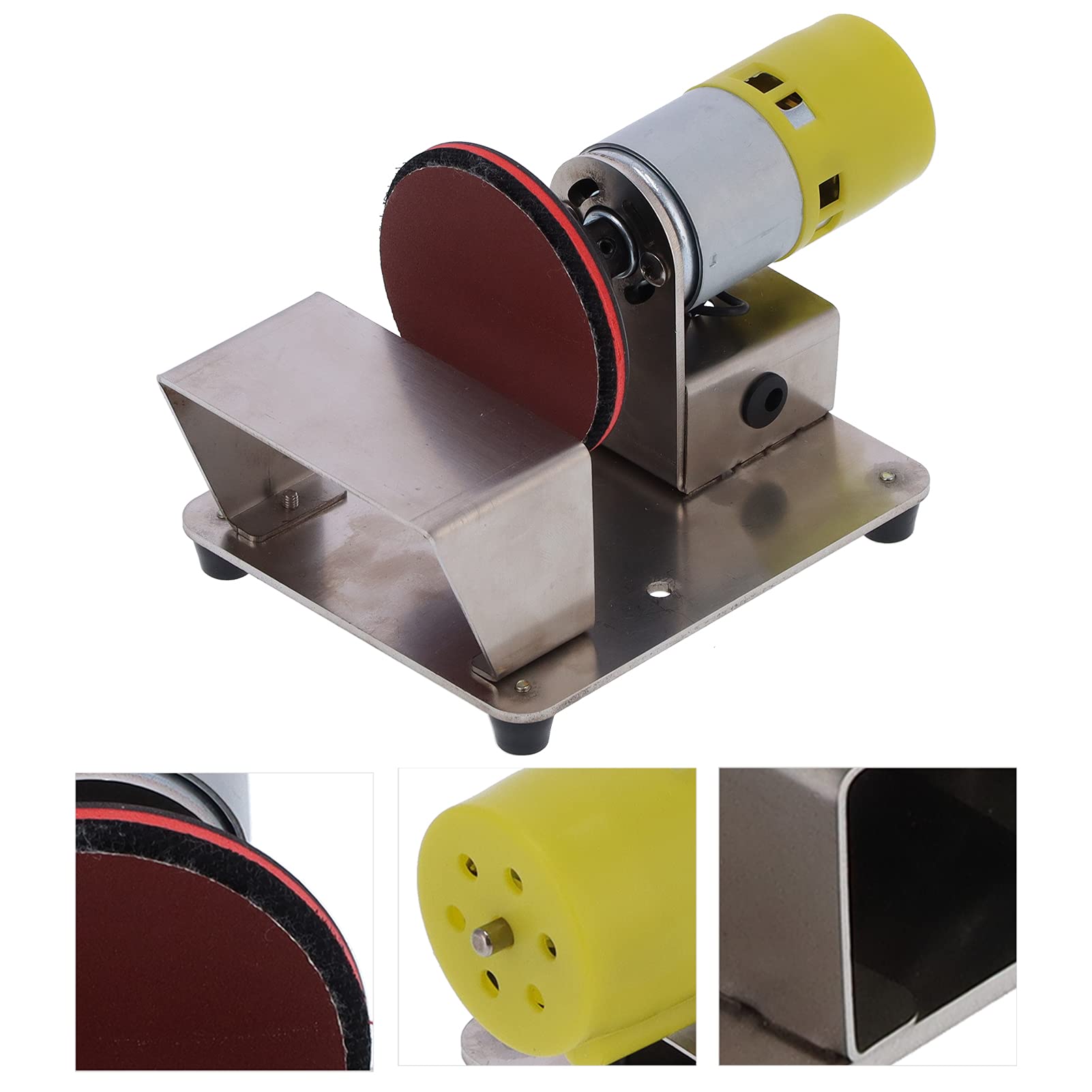Ponceuse à Disque Électrique Combinée 3 Pouces Large Tension pour Bois Plastique Verre