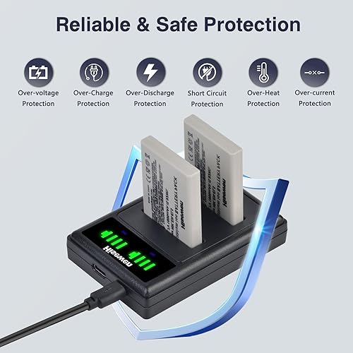 Miniatura 6 de Hisewen Batería EN-EL5 2 Pack 1600mAh y cargador USB dual para cámaras Nikon EN-EL5 Coolpix P530, P520, P510, P100, P500, P5100, P5000, P6000, P90,