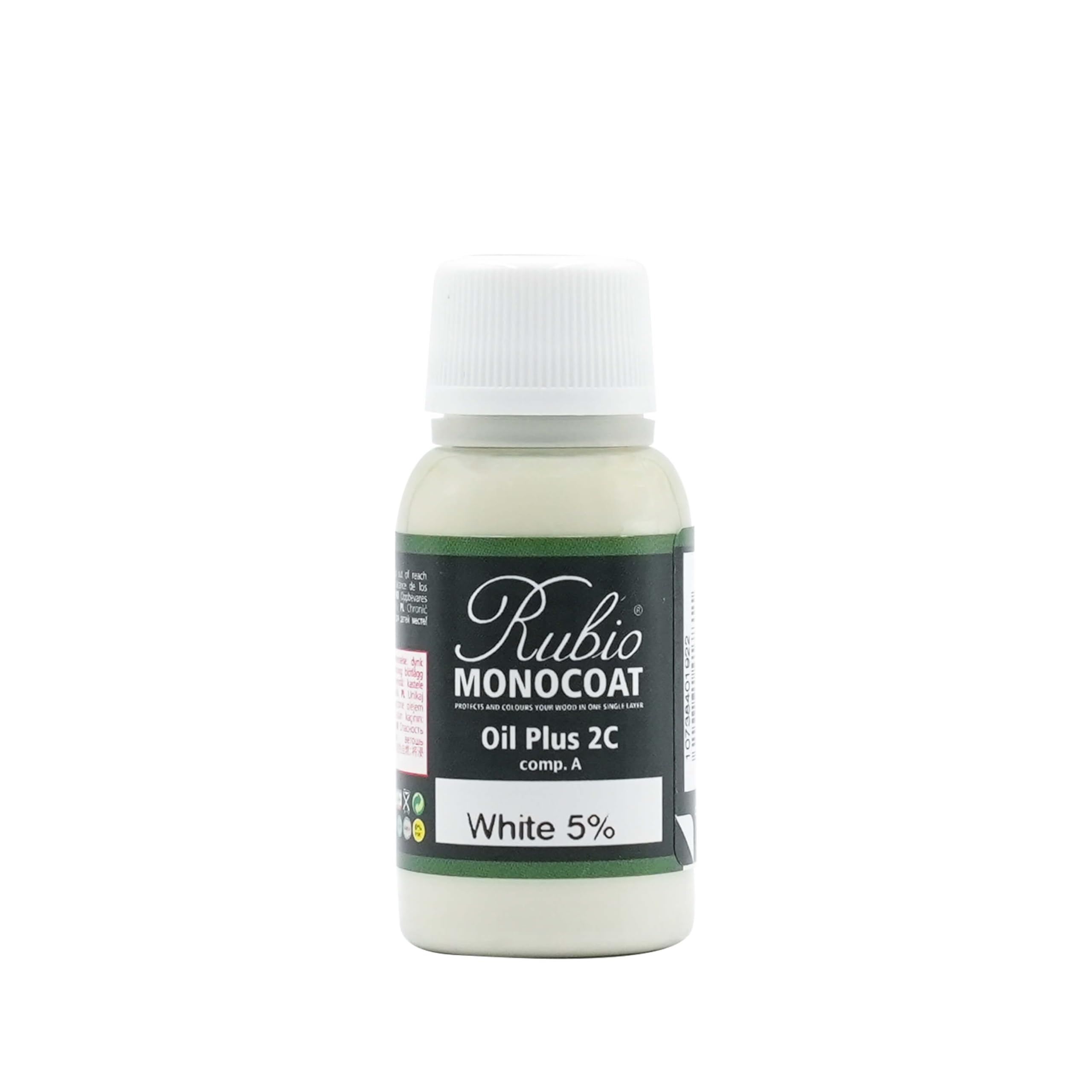 Rubio Monocoat White 5% Wood Oil Finish 140 M² - | Oil Plus 2C | Quick-Dry, Eco-Friendly Linseed Wood Oil For Indoor Use | Protector | 20 Ml