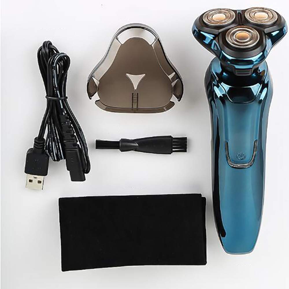 Rasoio Elettrico Barba Uomo Ricaricabile Rasoio Barba Impermeabile a 3 Testine Rotanti per Rasatura Regolabarba Regolatore Barba,papà, Il miglior Regalo del Ragazzo
