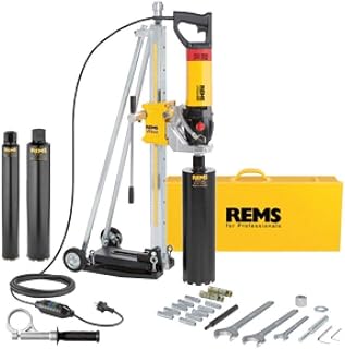 REMS Picus SR Basic-Pack (elektrische Diamant-Kernbohrmaschine, für Handwerk und Industrie, Trocken- und Nassbohrungen, bis Ø 162 mm in Stahlbeton und bis Ø 250 mm in Mauerwerk) 183010 R220