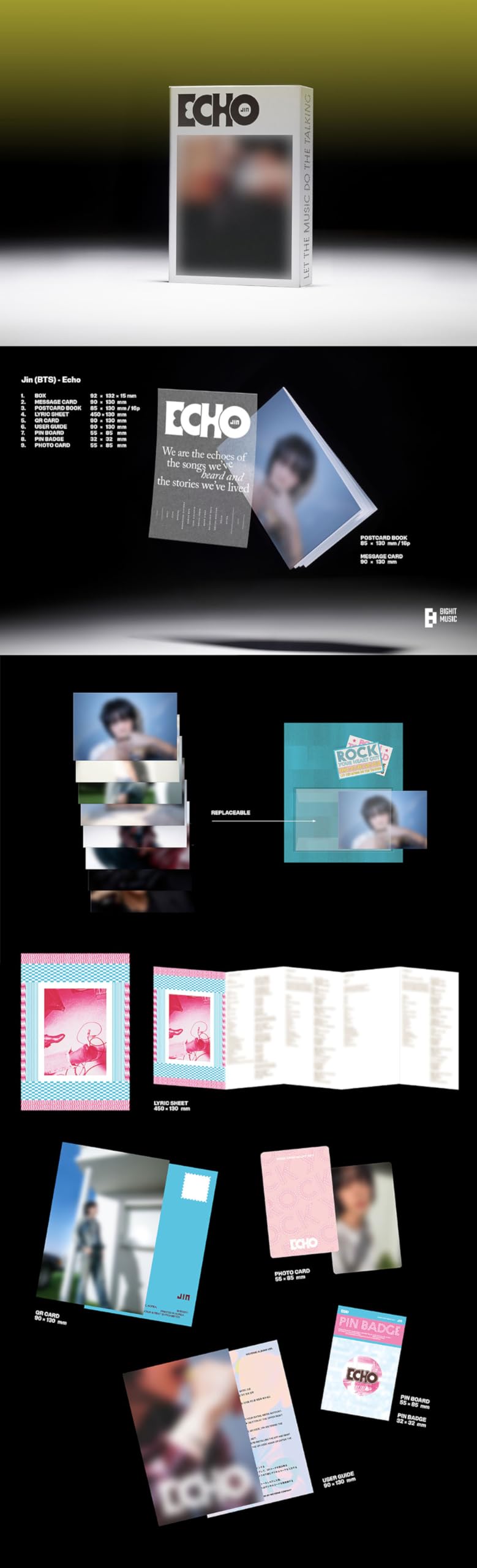 BTS ジン JIN ECHO トレカ weverse US 2 BTS JIN ALBUM ECHO POB WEVERSE ADDITIONAL SPECIAL GIFT