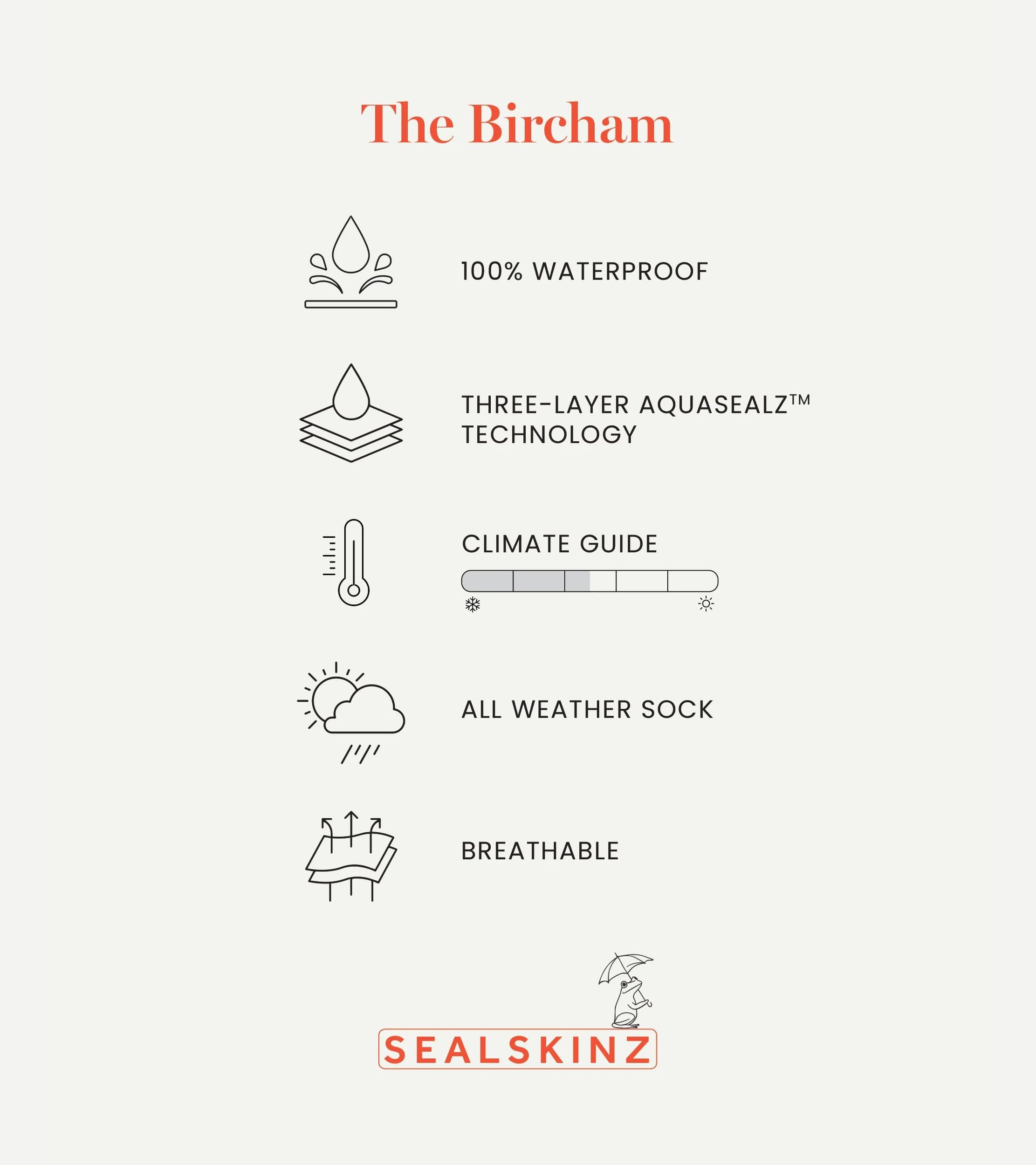SEALSKINZ Bircham Waterdichte enkelsok voor alle weersomstandigheden, roze/ mergelgrijs, M