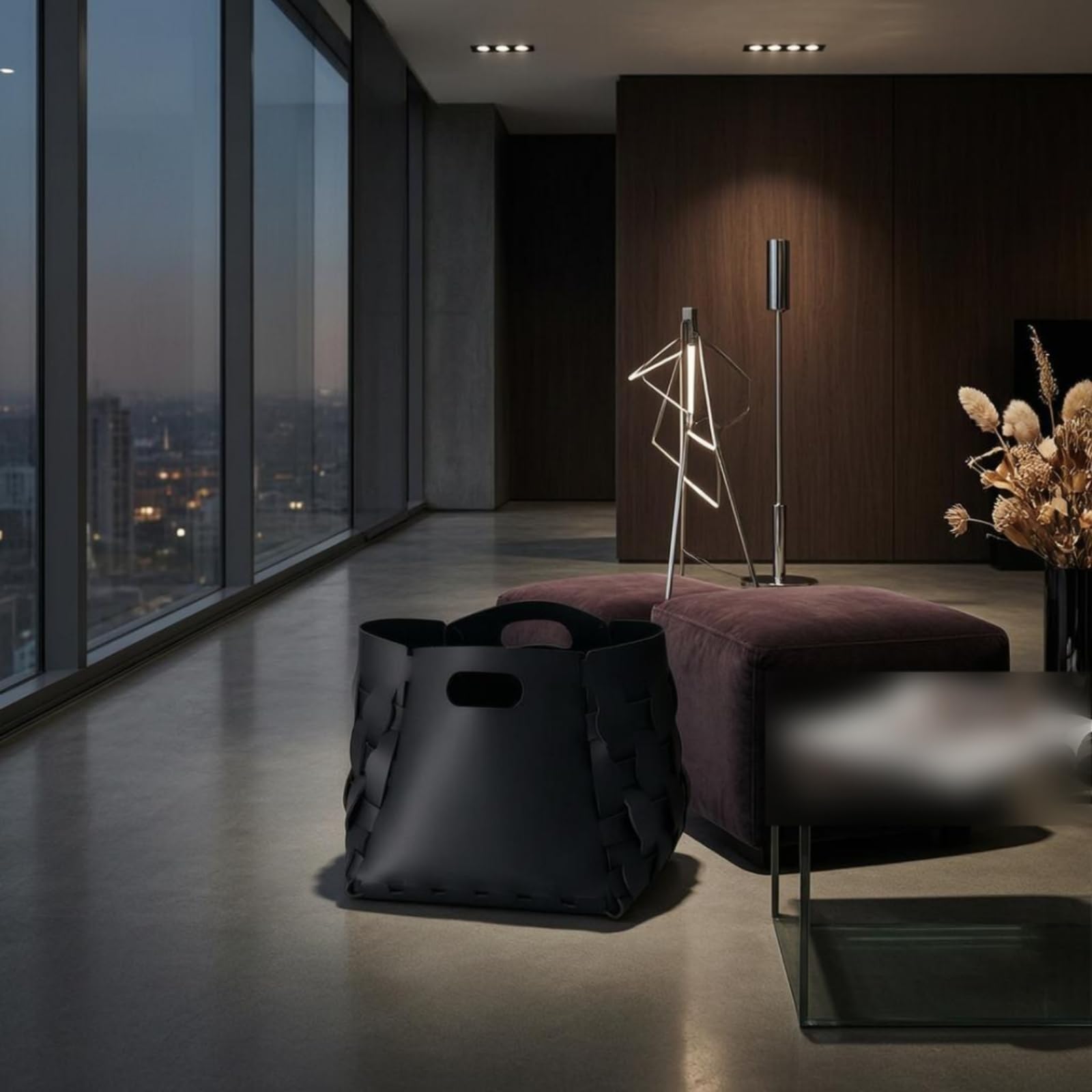 Cesto de Ropa Cesto de Almacenamiento Cesta Organizadora Cesta Plegable de Cuero con Asas Recortadas Adecuado para Ropa Juguetes Sala Hogar, Negro