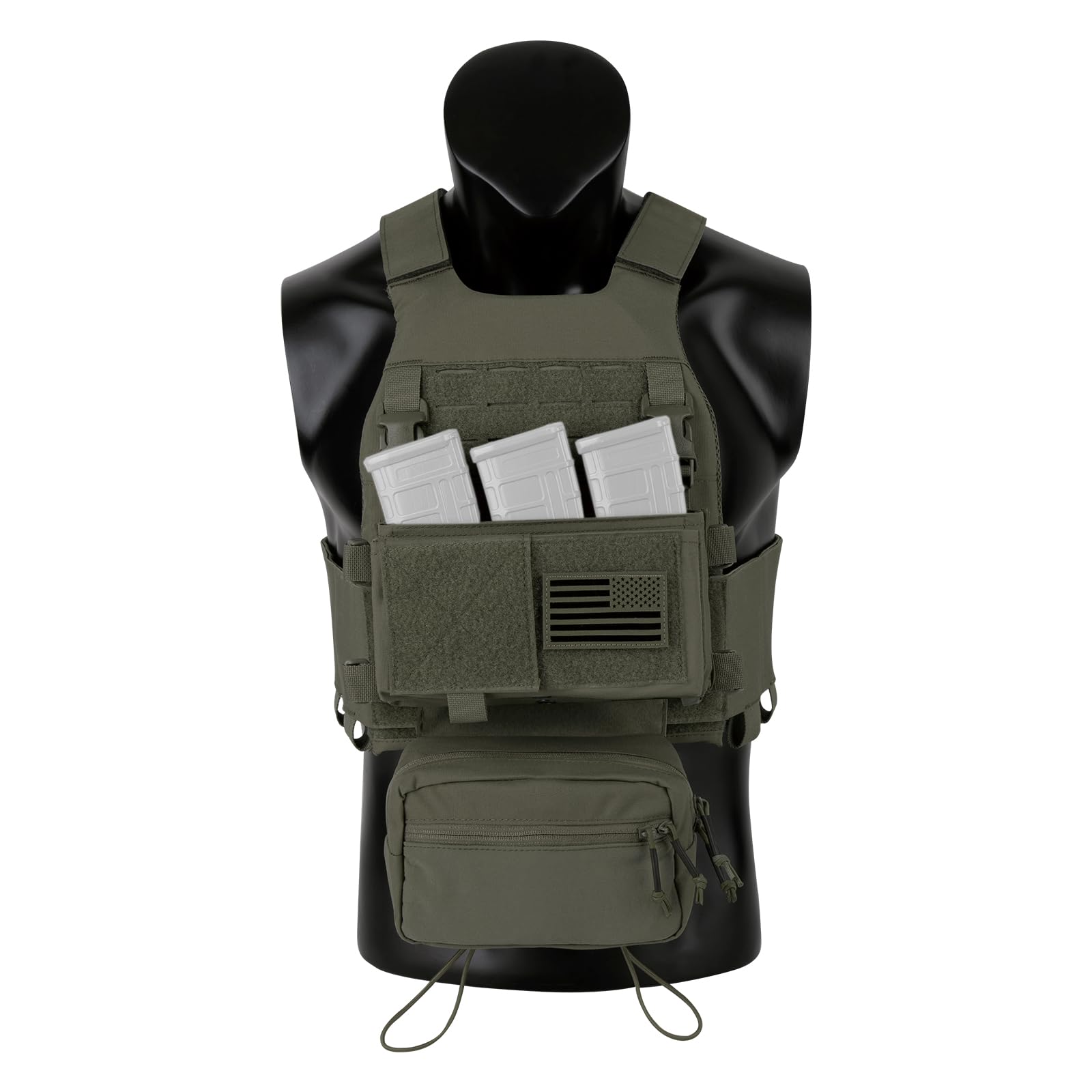 FCS Gilet tactique de transport à profil bas pour Airsoft réglable Protection de poitrine pour paintball Jeu Entraînement Chasse CS
