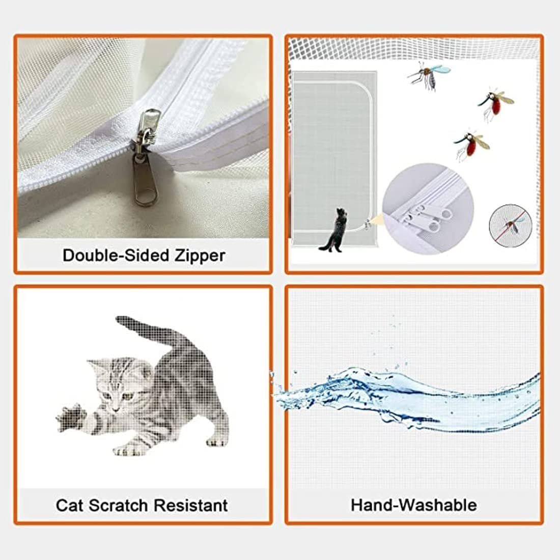Katzennetz Balkon 70x200cm - Haustiersicher Mit Reißverschluss