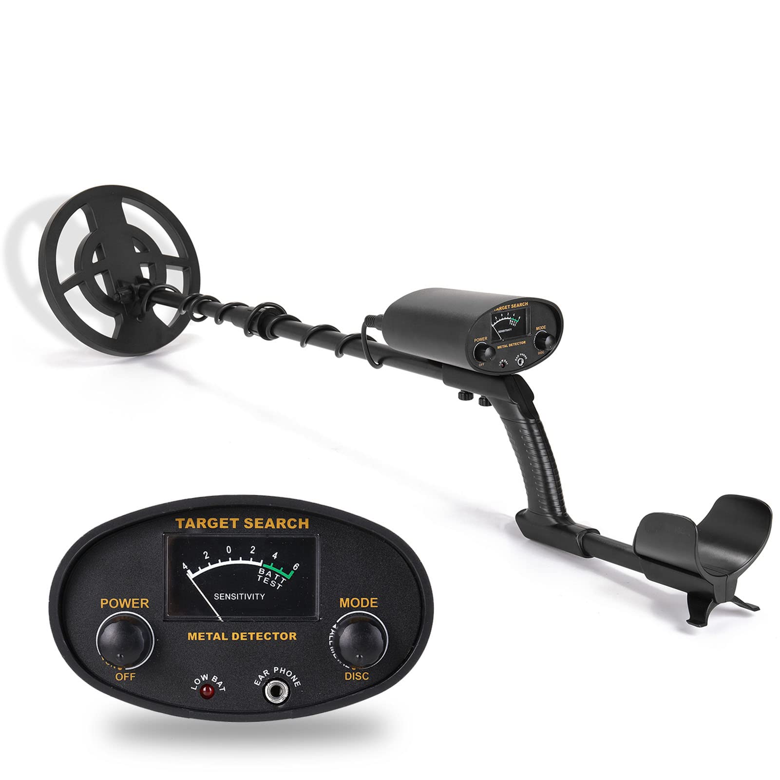 Detector de Metales Pinpointer, Juego de Herramientas de búsqueda de detectores de Metales de Mano con Auriculares para detección de Oro al Aire Libre e inspección de Seguridad