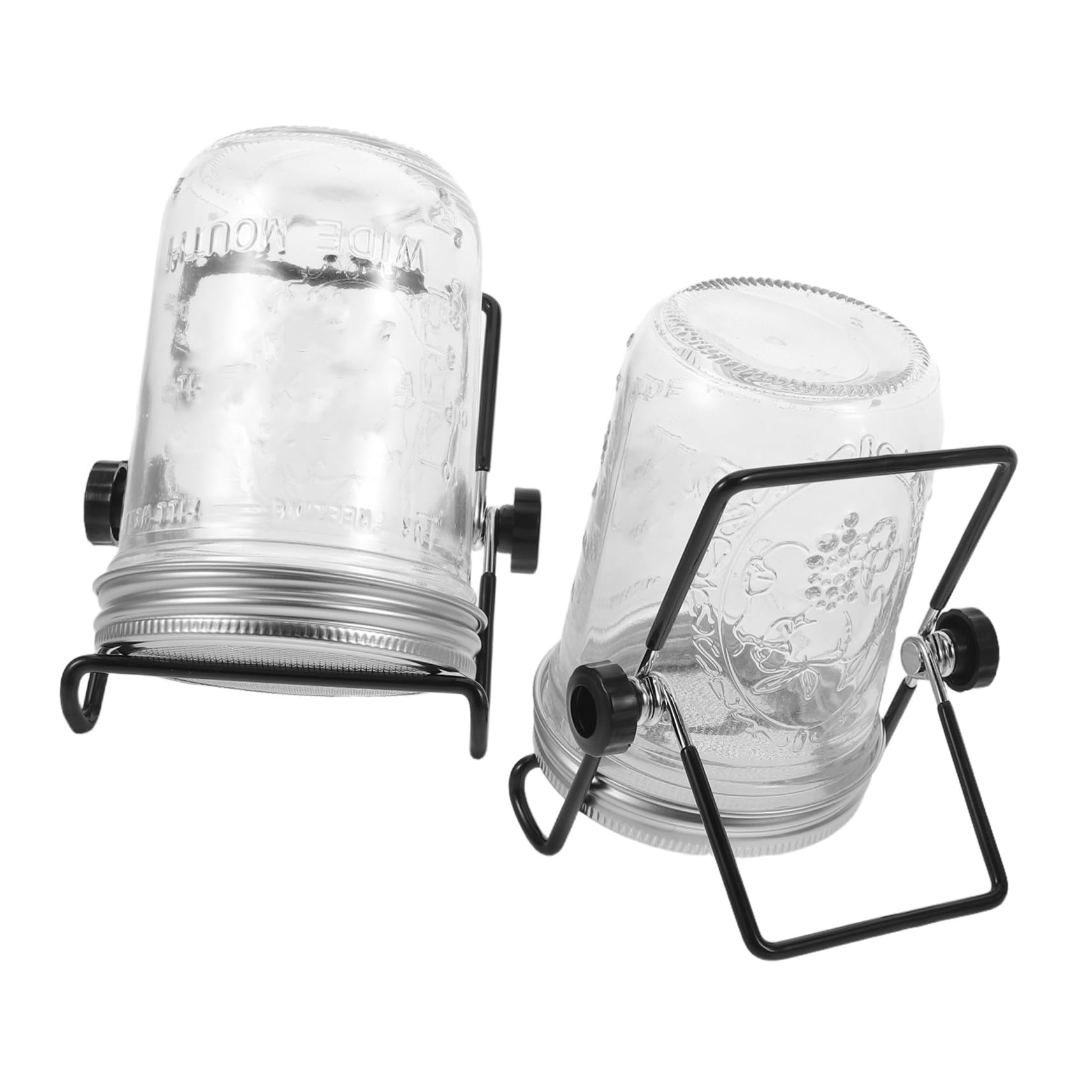 GALPADA 2 Juegos Kit de Tarros Germinadores con Tapas de Malla de Acero Inoxidable Colador y Soporte para Brotes Microvegetales y Almacenamiento para Cultivo Casero y Fiestas