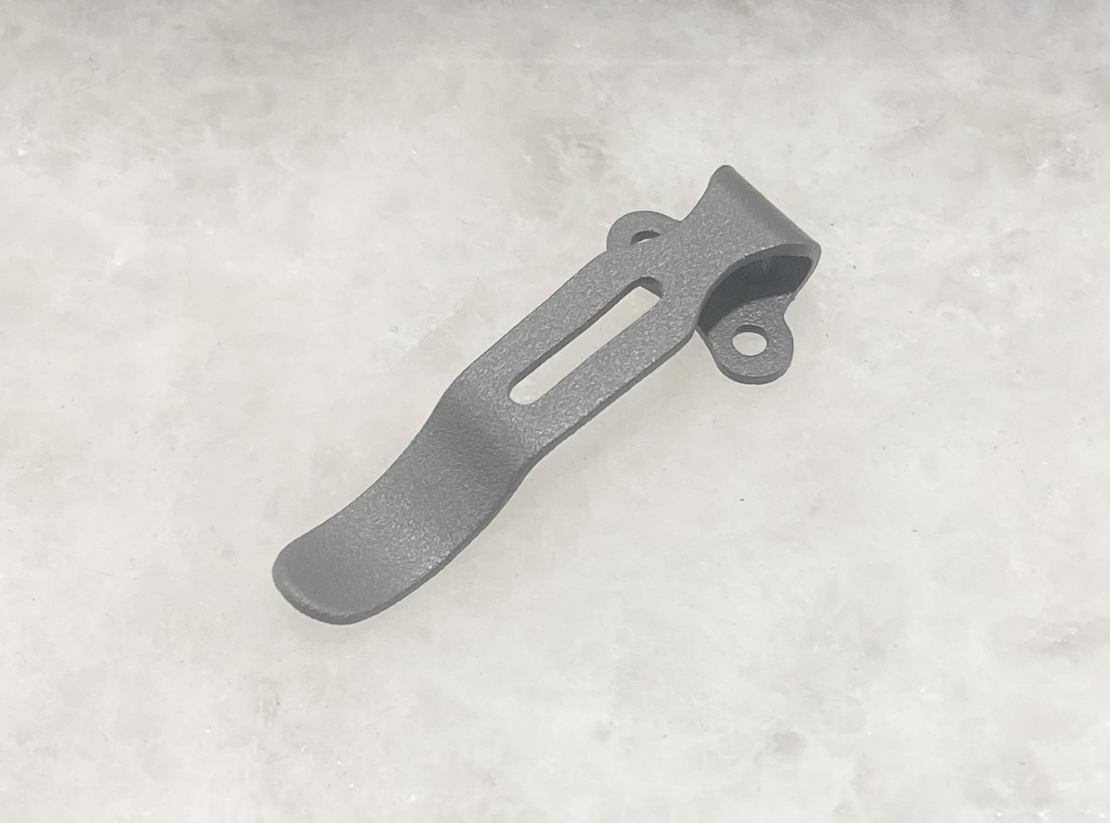 Coast Slayer Flashlight Replacement Pocket Clip, Flat Gray Steel, No Screw