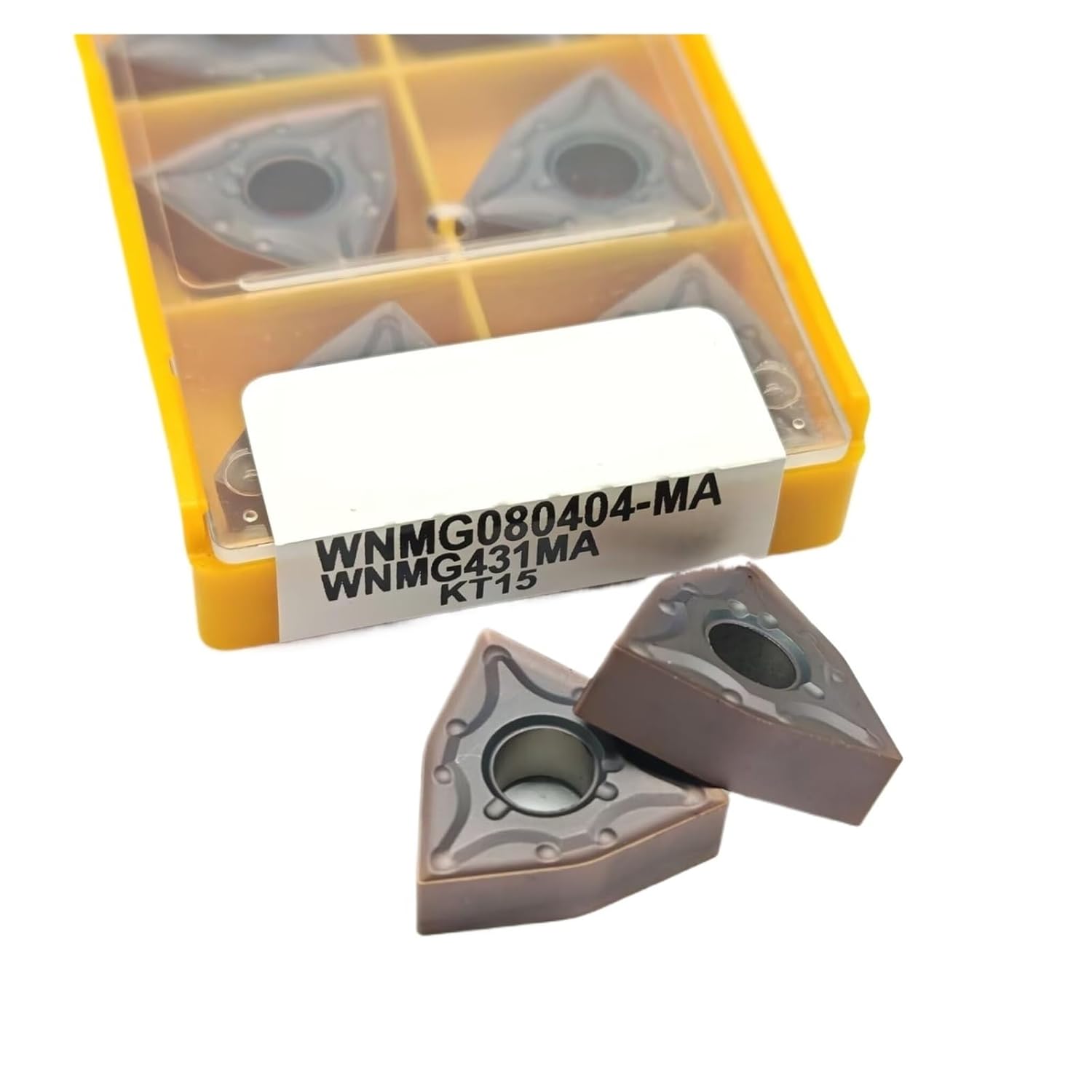 Lathe bits Cutter Inserts External Turning Tool, Carbide Insert WNMG080408 WNMG080404 KT15 KT6(WNMG080404 KT15)