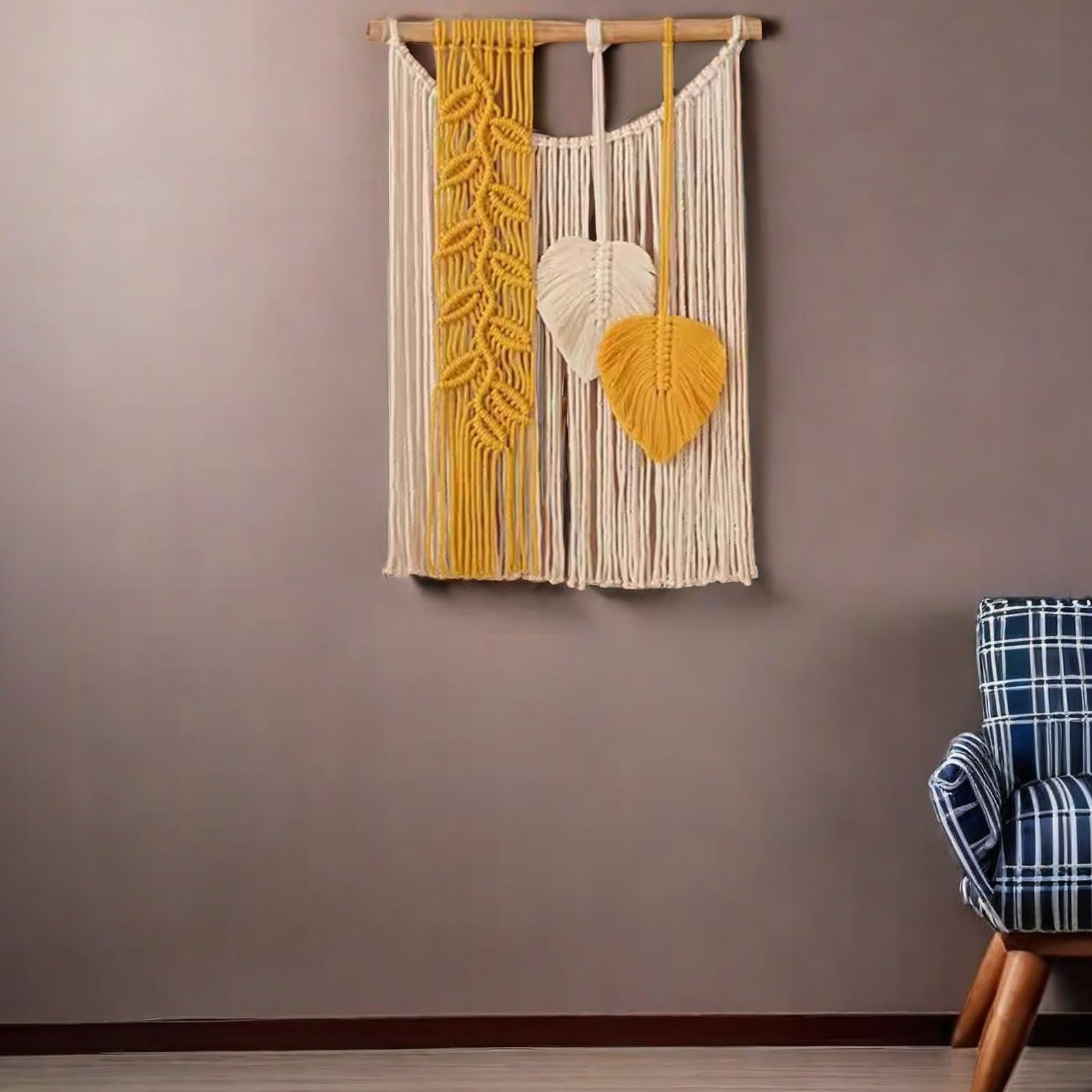 Rideaux en macramé Rideau Suspendu Mural en Macramé Tissé À La Main, Rideaux en Macramé en Coton pour Fenêtres, Toile De Fond De Mariage en Macramé