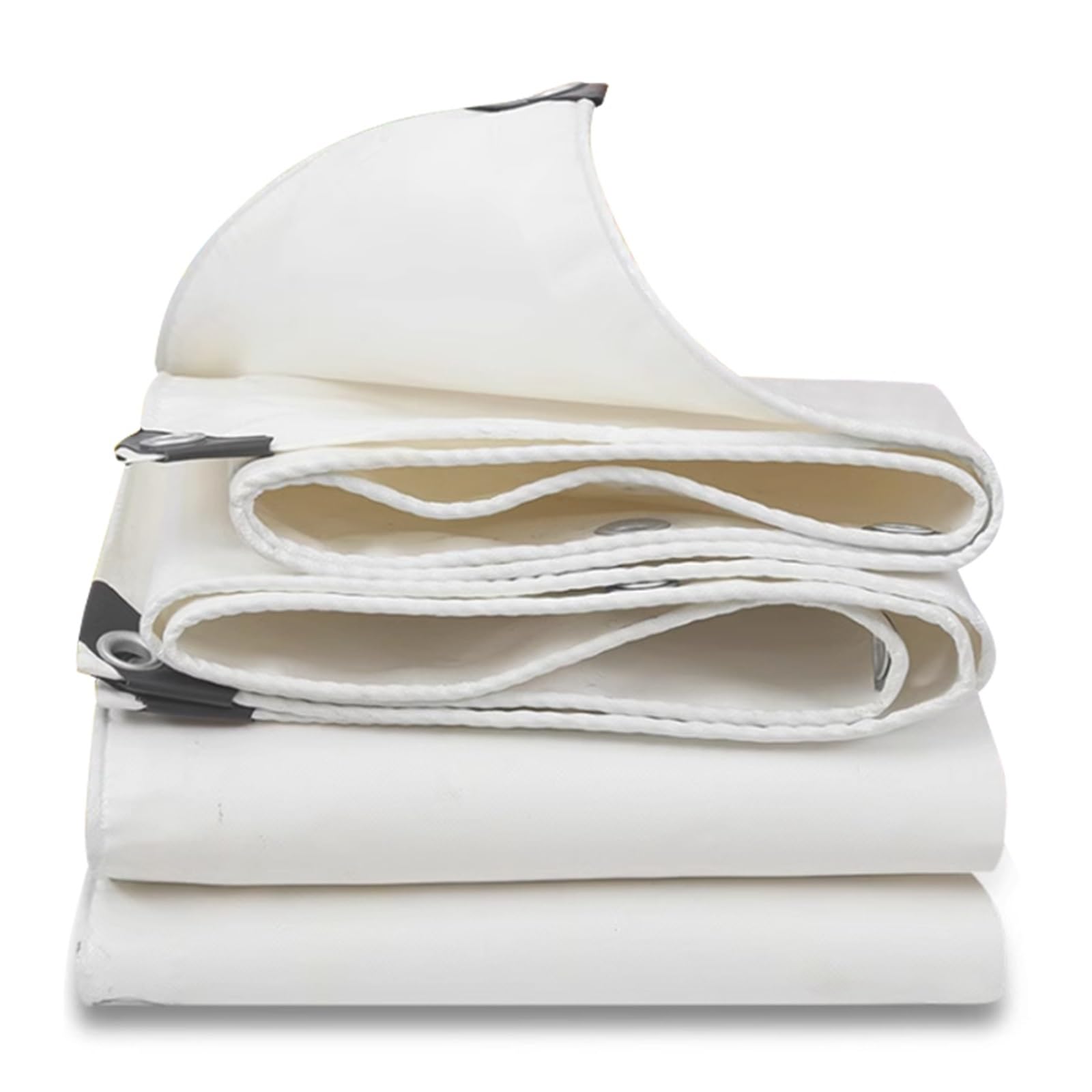 Canvas Tarp 1.2m x 1.5m 1.5m x 3m 1.8m x 1.8m 2m x 3m 3m x 4m - White Heavy Duty Waterproof Tarpaulin with Eyelets, Small Thick Oxford Tarp Sheet Cover Ground Sheet Camping (Size : 1x1.5m)
