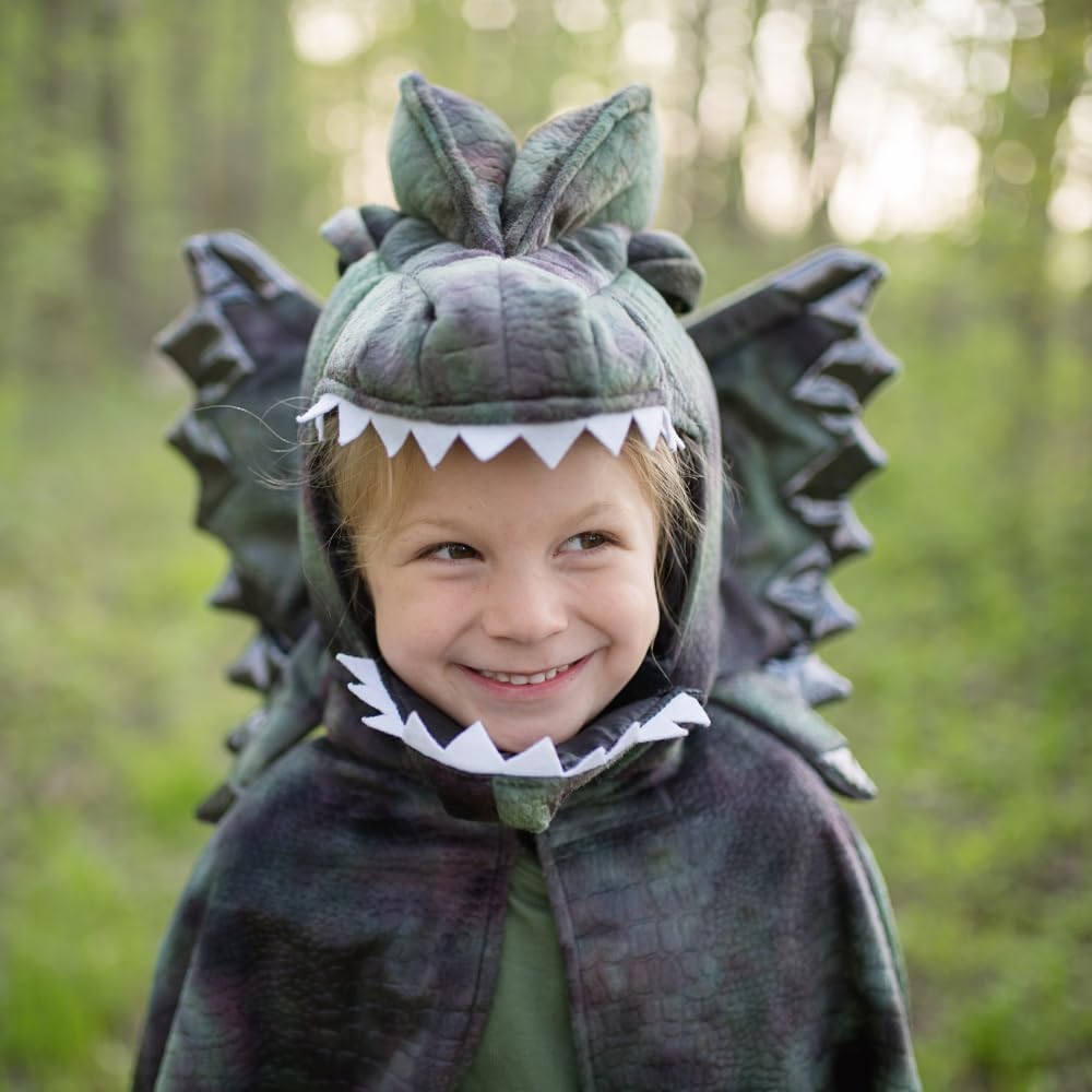 Great Pretenders Grandasaurus Dilophosaurus Cape w/Claws, Size 4-6, 56895, Kids Dinosaur Costume