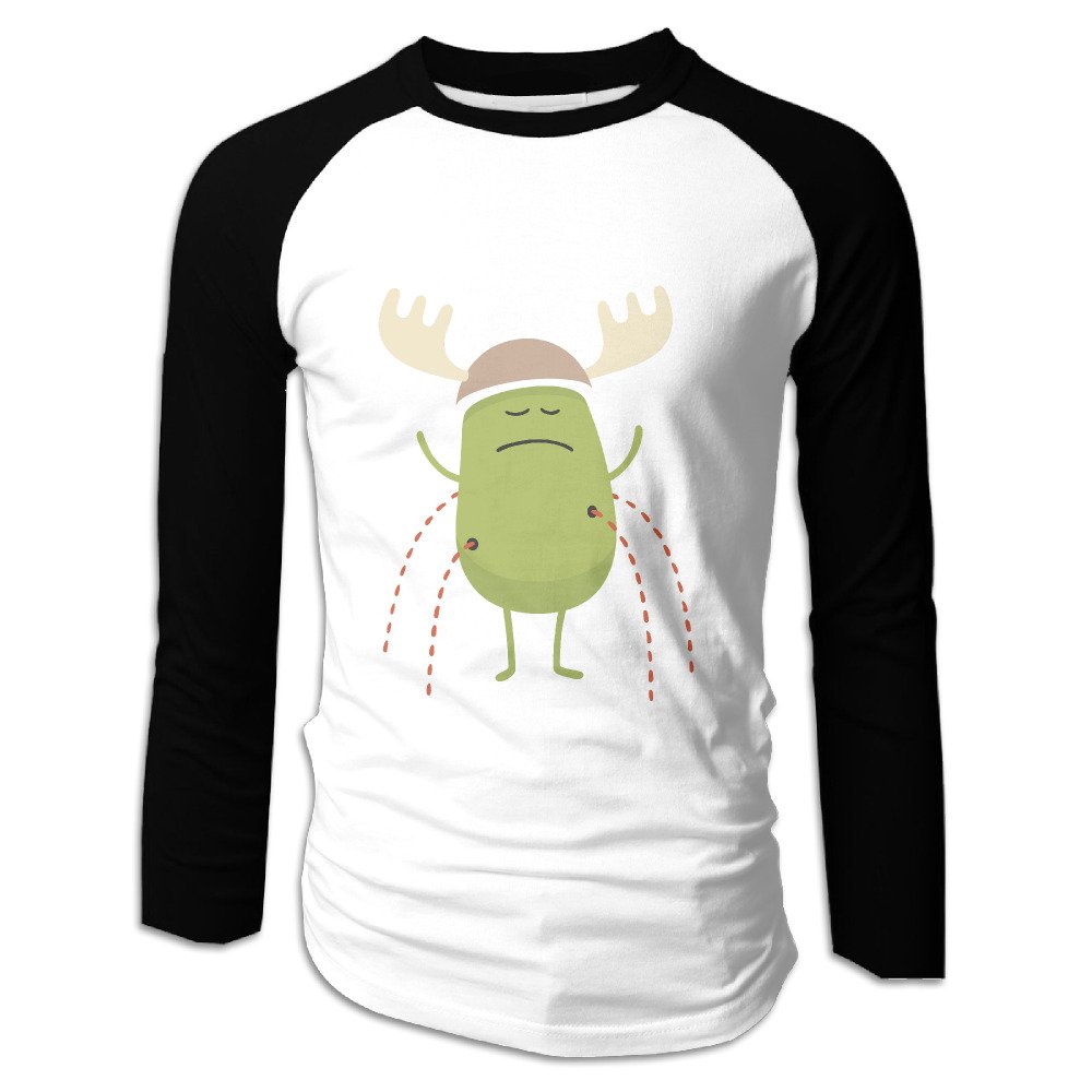 Men's Raglan Dumb Ways To Die Tees Black XX-Large