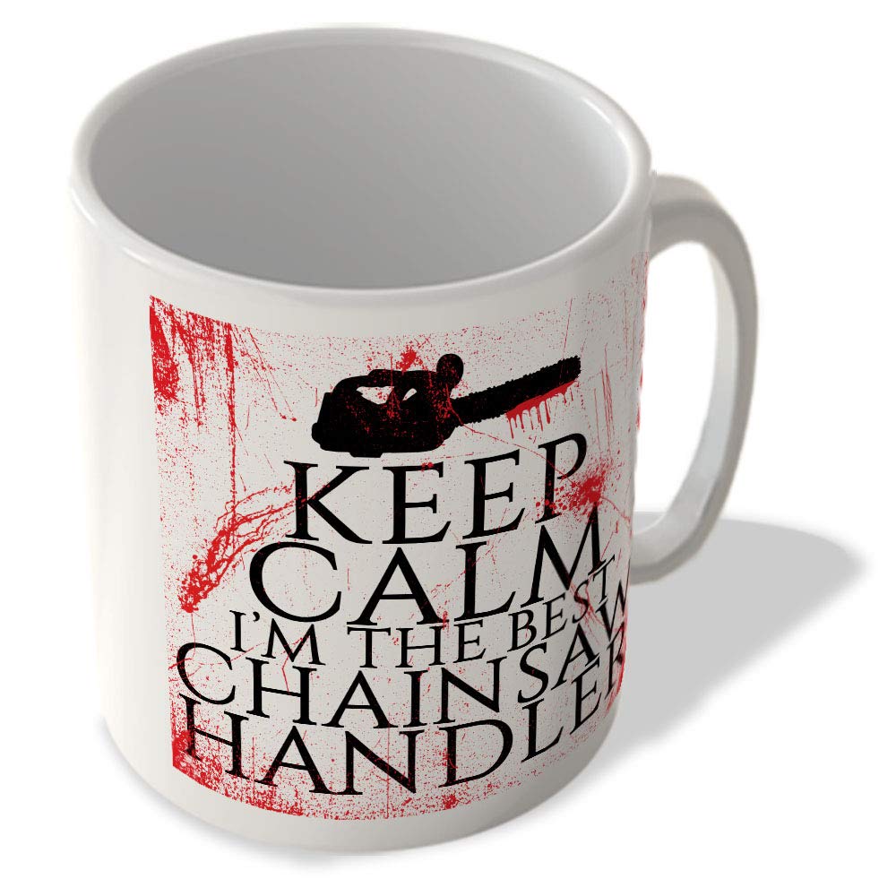 Mcmug White - Keep Calm I'm The Best Chainsaw Handler - Mug, Ceramic, 11Fl.oz.