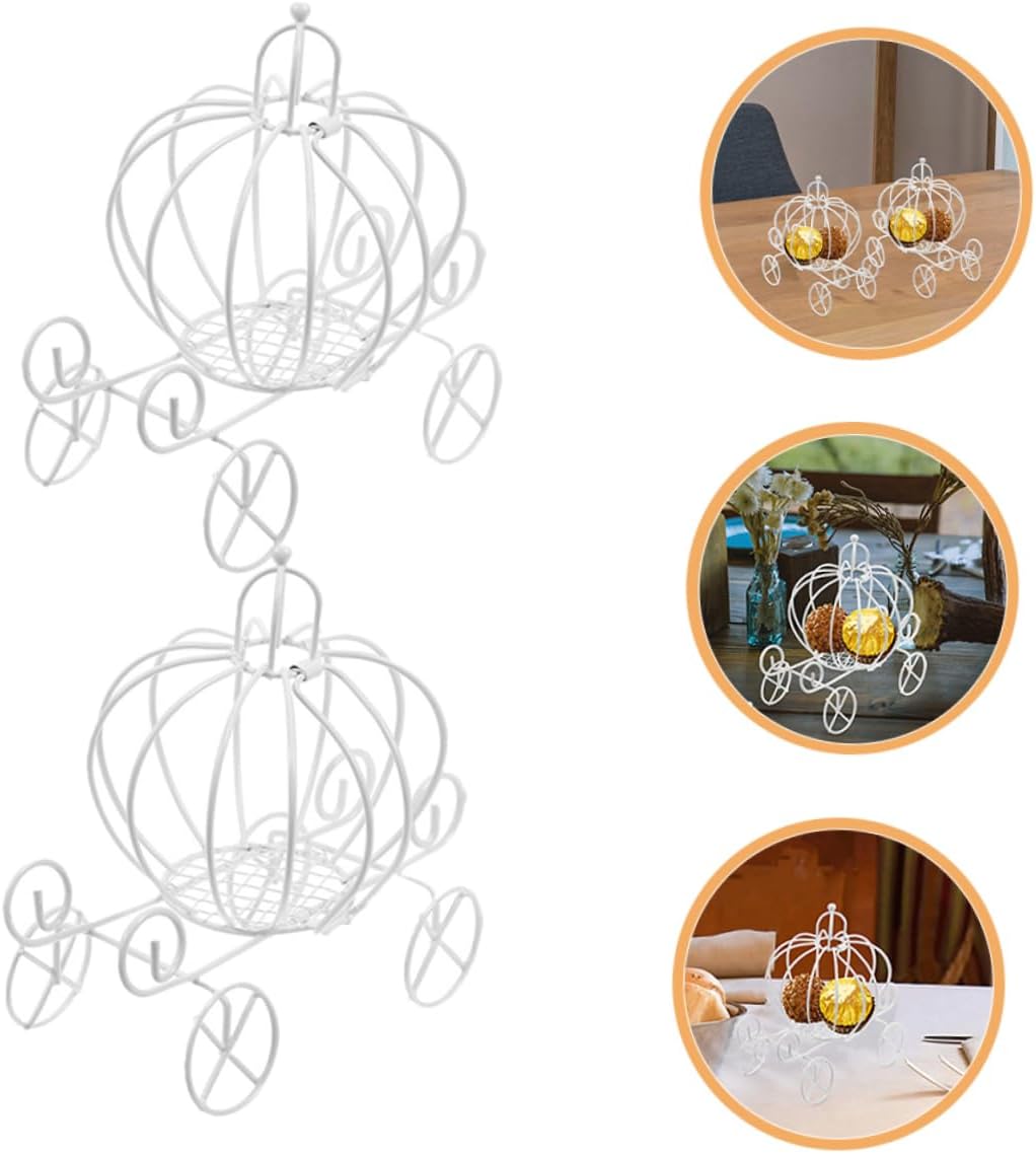 WHAMVOX 10Pcs Pumpkin Carriage Candy Boxes Unique Decorative Party Favor Containers for Weddings Birthdays and Halloween Table Centerpieces Whimsical Design for Versatile