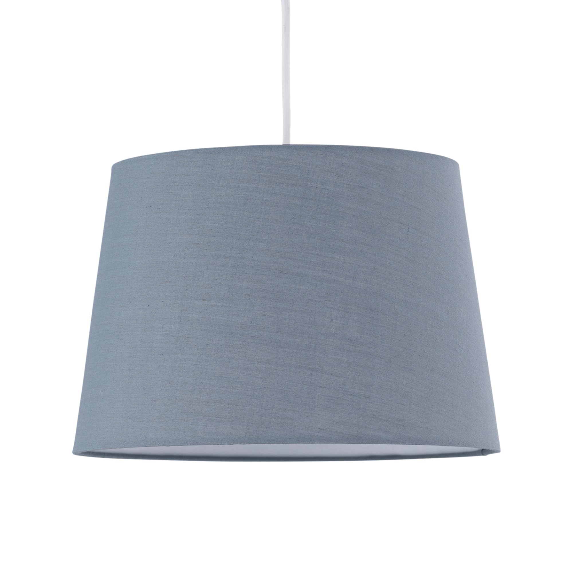 Firstchoicelighting Grey Fabric Easy Fit Light Shade/Lampshade For Ceiling Or Table Lamp, 28Cm Diameter
