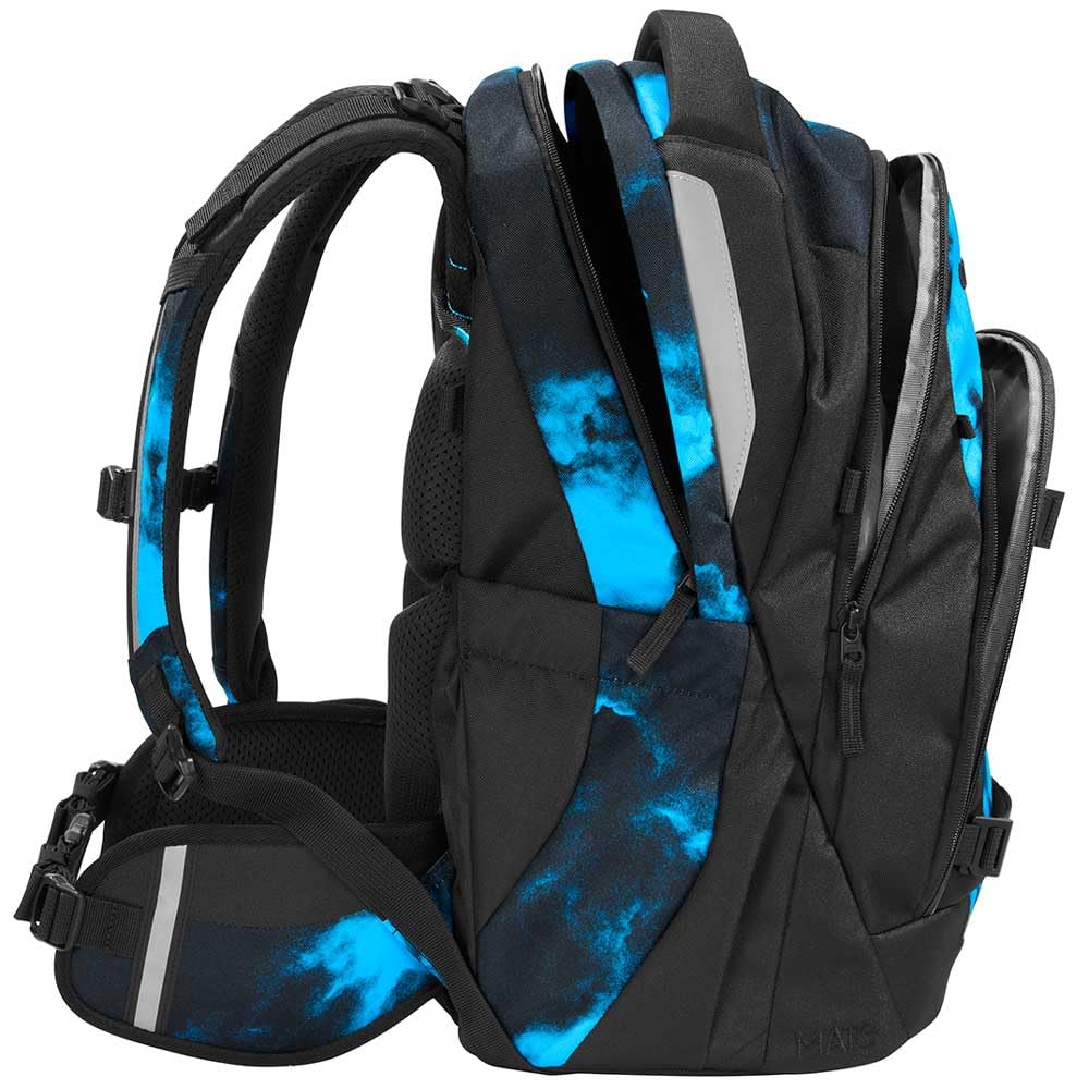 coocazoo MATE Schulranzen-Set 3tlg für Mädchen und Jungen ab der 4. Klasse mit Rucksack. Schlamperetui und Sportbeutel (Mystic Clouds V2)