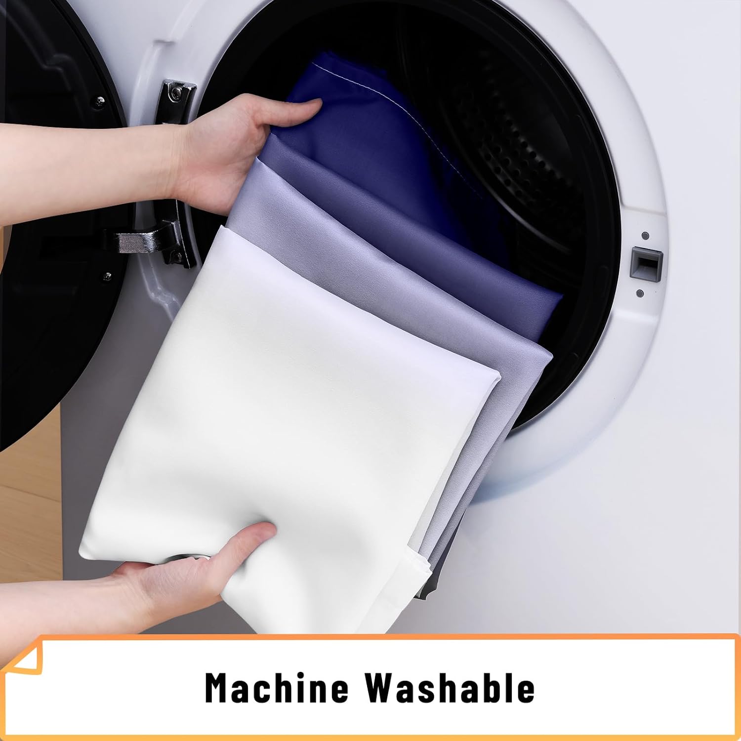 Arotive Microfiber Bathroom Rugs and Fabric Ombre Shower Curtain with 12 Hooks, Bath Mat Size 30x20 in Dark Purple and Shower Curtain 72x72 in Navy Blue Gradient, 2 Item Bundle