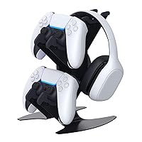 Vista 1 de NBCP Controller Holder, Gaming Headset Stand Mount for PS5 PS4 Xbox Series X SXbox OneNintendo SwitchHeadset Aluminum Metal Holder Universal