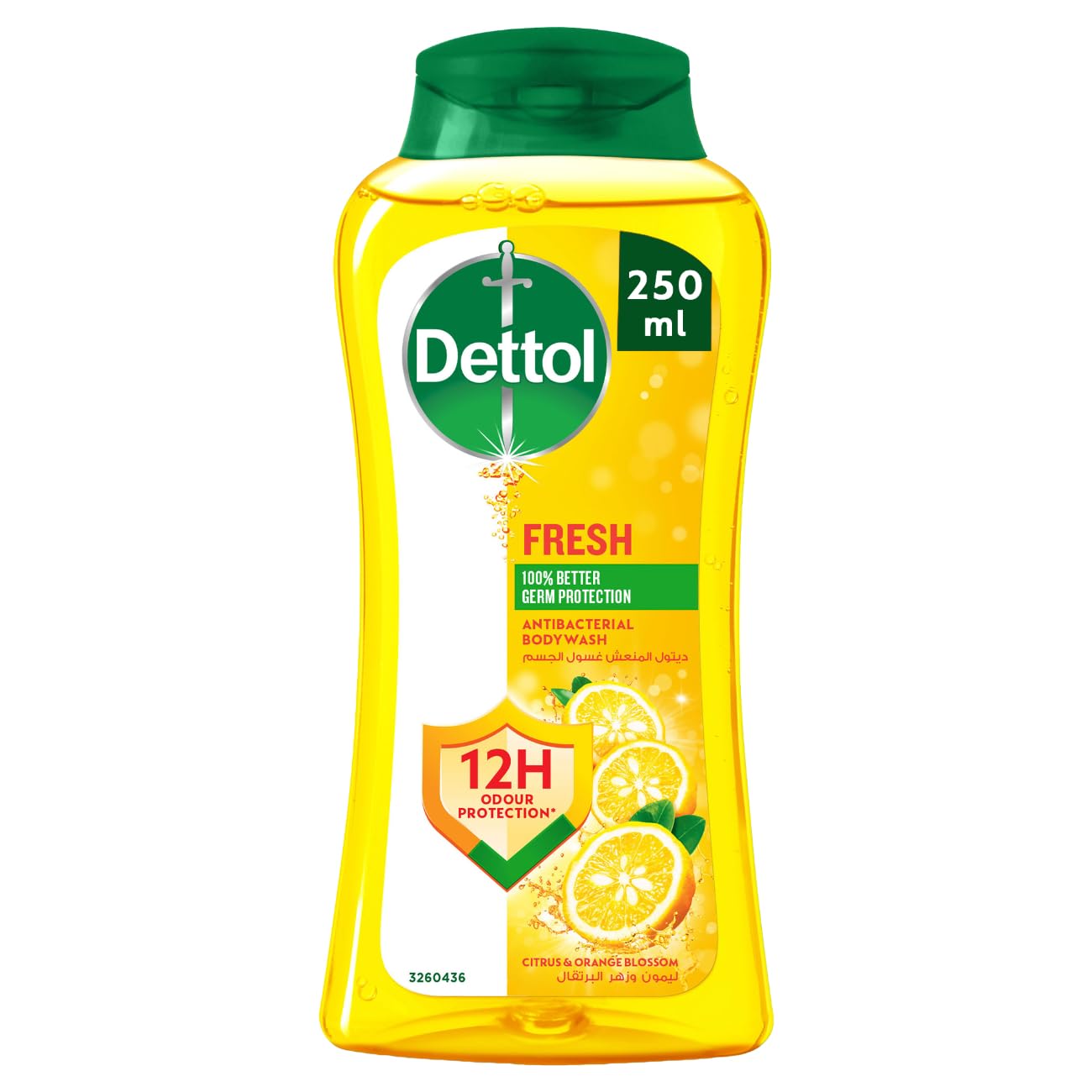 Dettol Fresh Shower Gel & Body Wash, Citrus & Orange Blossom, 250ml