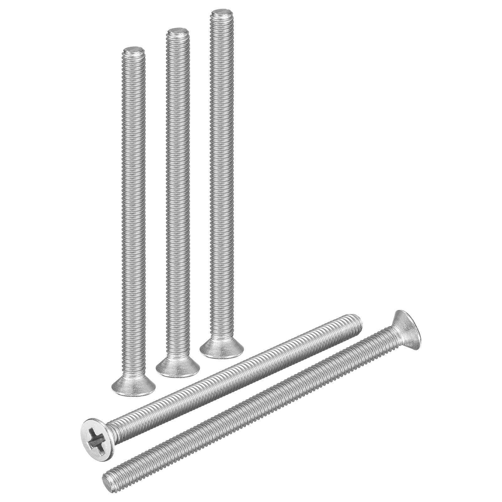 DTGN M3-0.5x50 Flat Head Machine Screws - 40PCS - Good for Electronics and Machinery - 304 Stainless Steel Phillips Countersunk Micro Metric Machine Screw Bolts- Silver