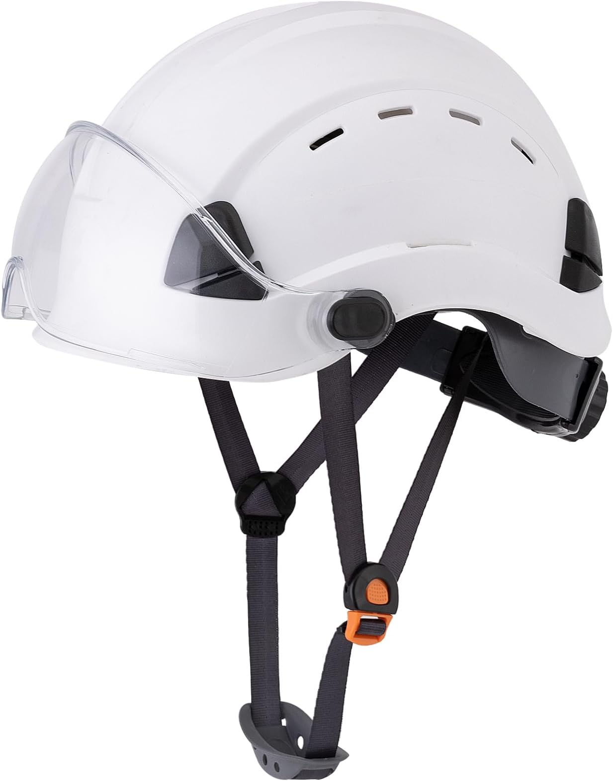 Safety Hard Hat with Visor - ANSI Z89.1 Approved ABS Adjustable Vented Helmet - 6-Point Suspension,Construction Work Hardhats