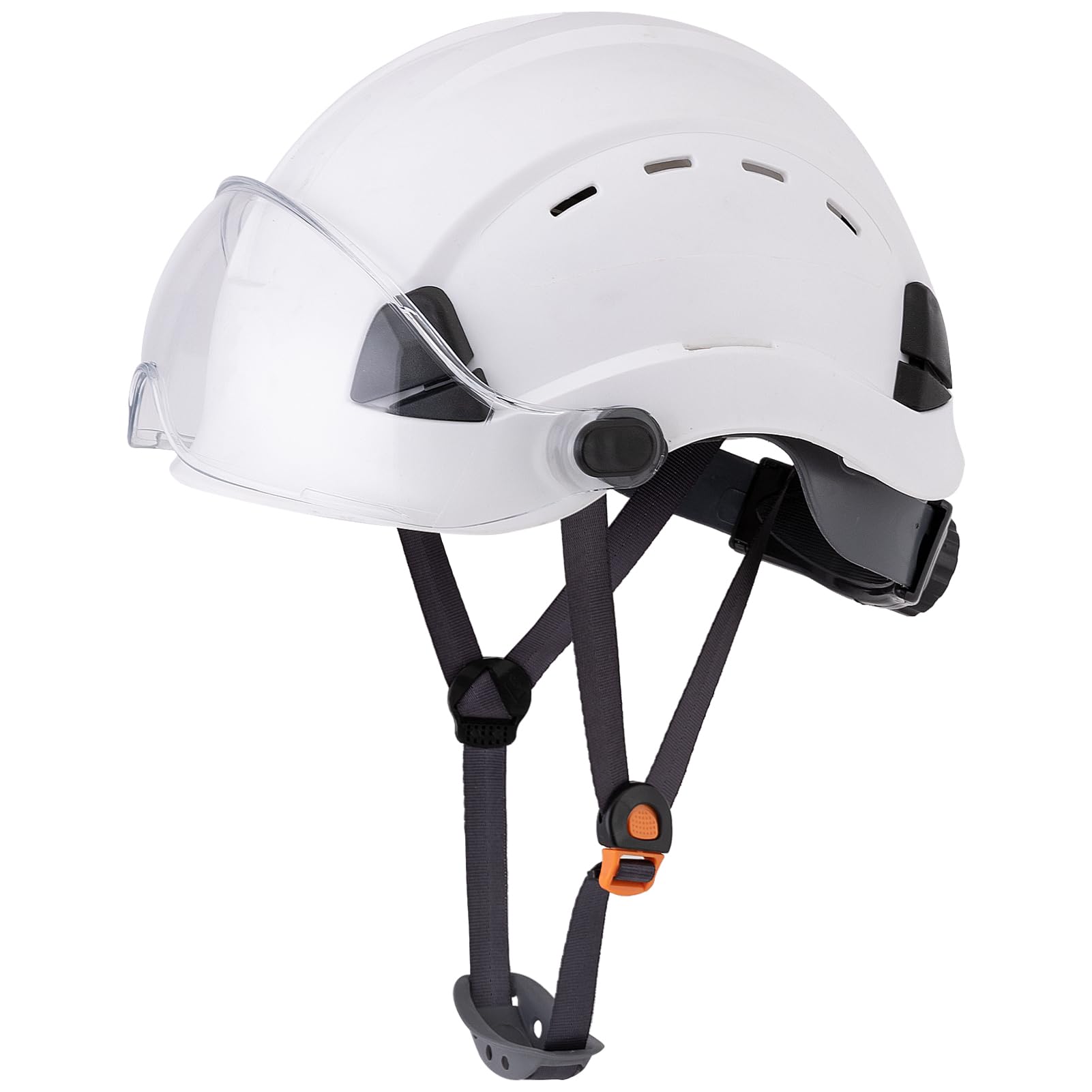 Safety Hard Hat with Visor - ANSI Z89.1 Approved ABS Adjustable Vented Helmet - 6-Point Suspension,Construction Work Hardhats