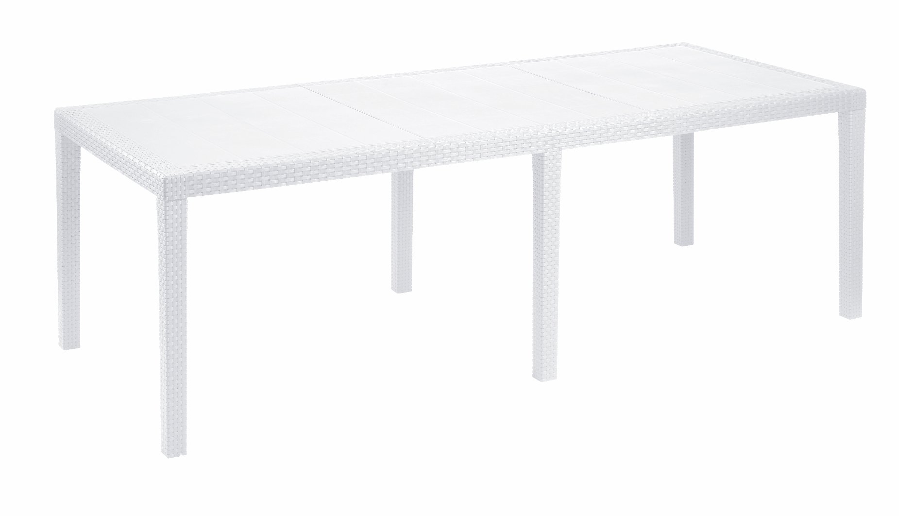 Esidra Mesa de Exterior Extensible Rectangular, Made in Italy, Color Blanco, Medidas 150 x 72 x 90 cm (Extensible hasta 220 cm)