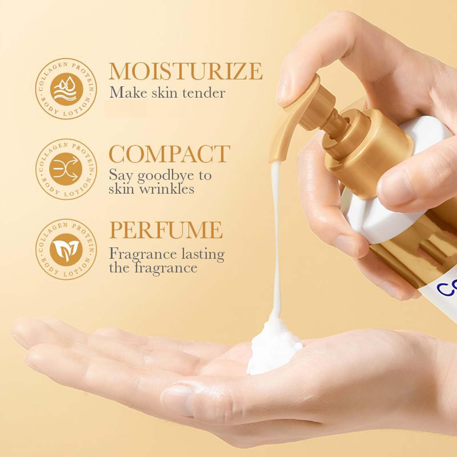 Balsam do ciała Collagen, szybkie wchłanianie kolagenu, nawilżający balsam do ciała, ramiona i body przeciw marszczeniu kolagenowe balsamy do ciała naprawa wrażliwej suchej skóry, ultimate Skin
