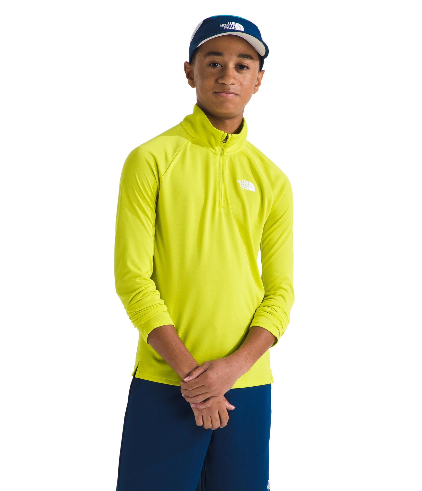 THE NORTH FACE NF0A870QJE3 Teen Never Stop 1/4 Zip T-Shirt Unisex Sulphur Spring Green Größe XXL