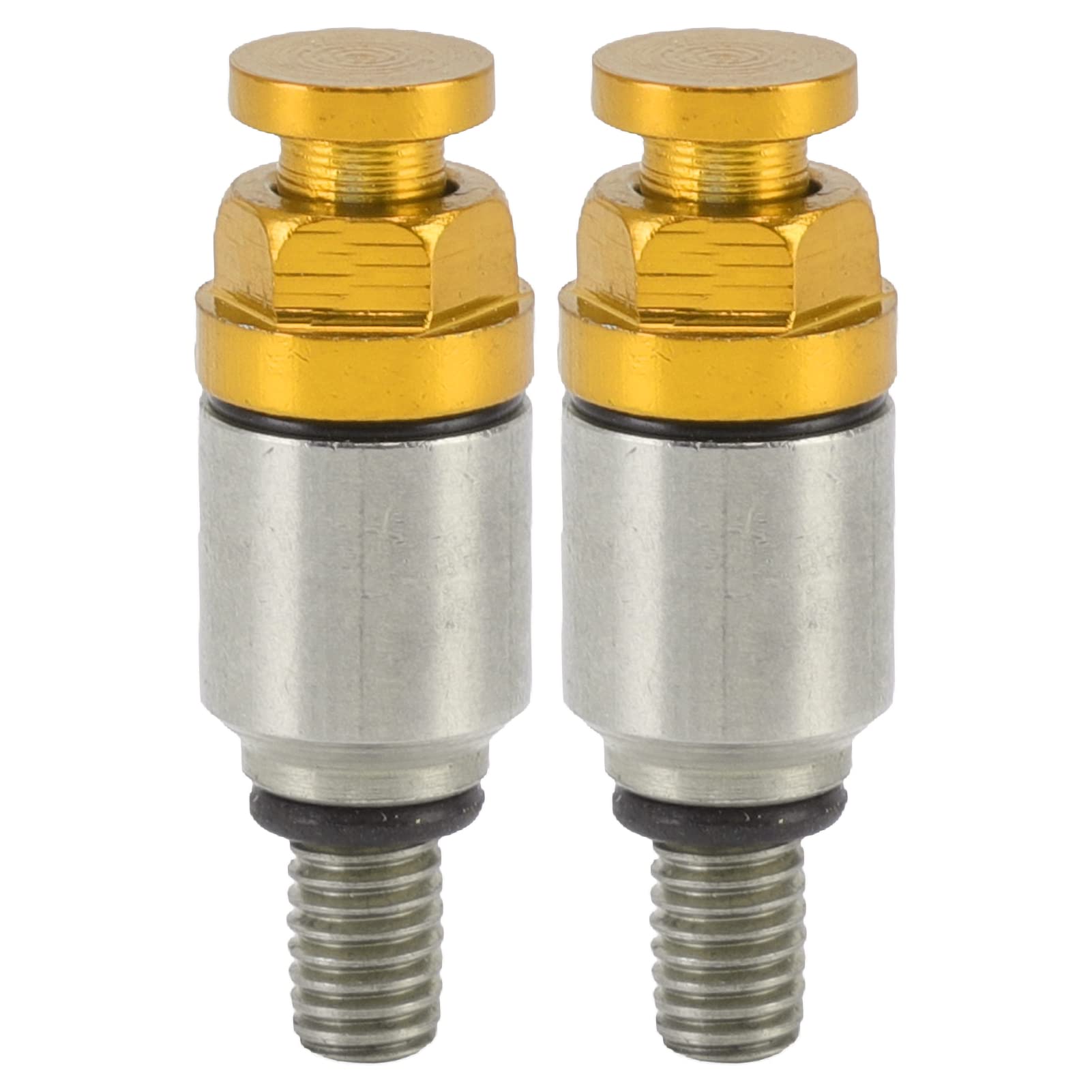 Sfiato Aria Forcella Moto, 2 Pezzi M5x0.8 Sostituzione Valvola di Sfogo Pressione Forcella Forcella in Lega di Alluminio per CRF150R CR125R CR250R CRF250R (Giallo)