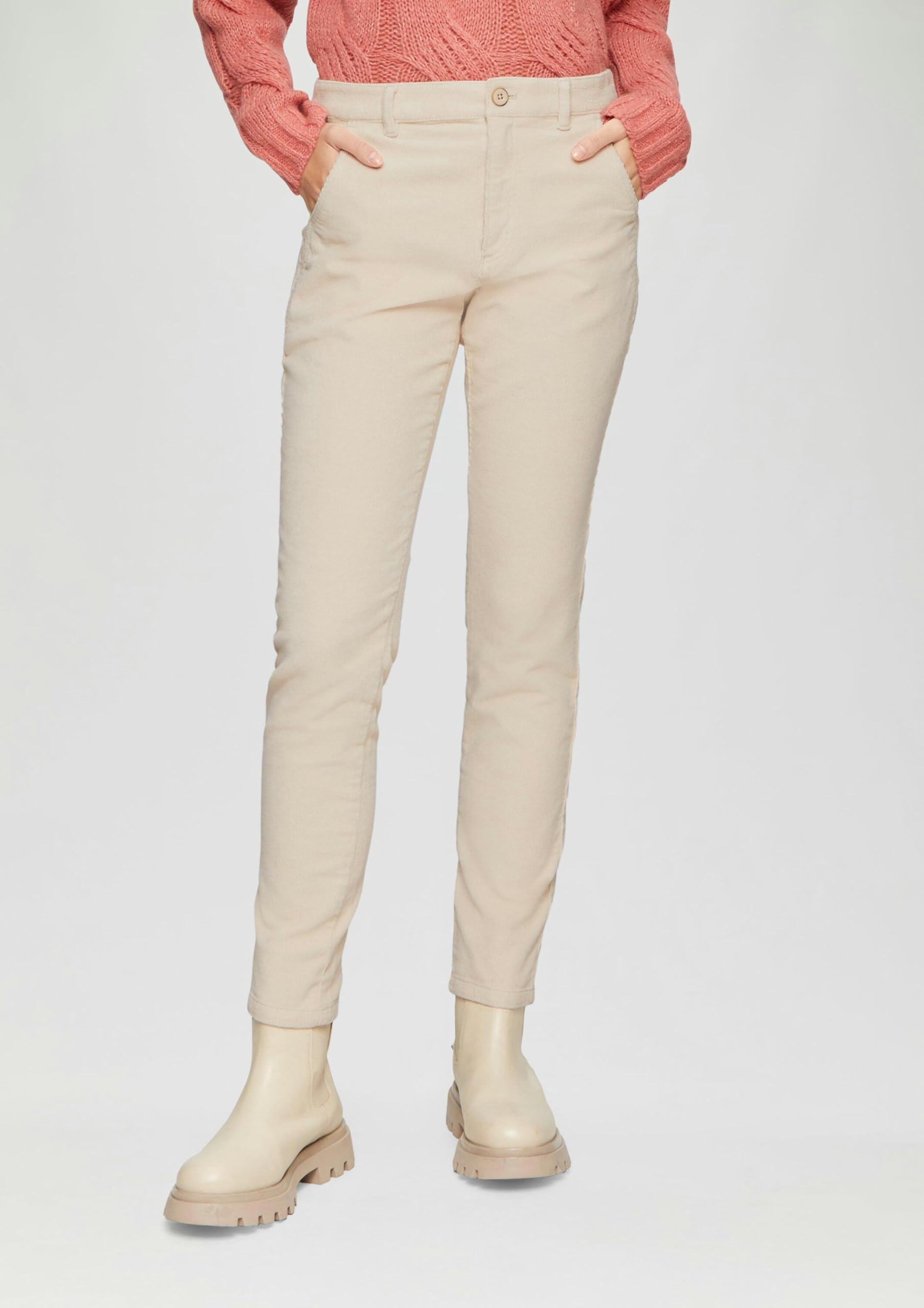 s.Oliver Schmal geschnittene Cordhose