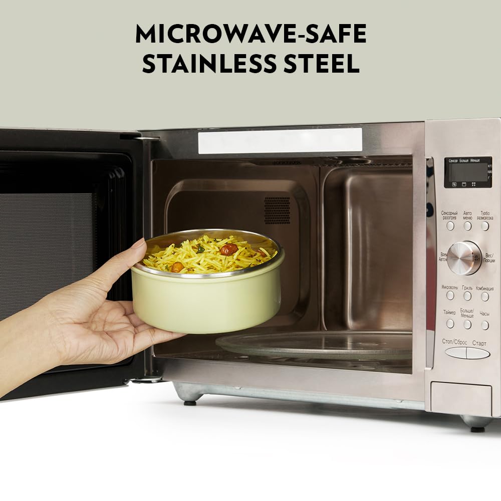 Borosil Microwave Safe Stainless Steel Lunch Box with Bag for Men & Women — Amazon image 3