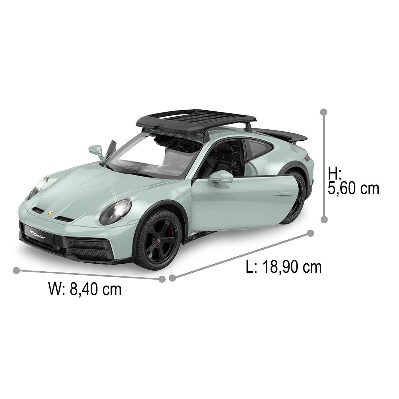 JAMARA 402214 Porsche 911 Dakar Performance 1:14 2,4 GHz – zdalnie sterowany samochód, samochód RC, dziecięcy samochód zabawkowy z pilotem zdalnego sterowania, prezent dla dzieci, wierne lakierowanie