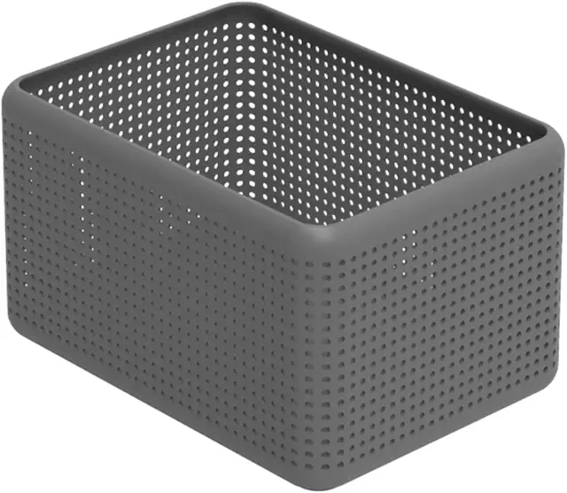 Cesto Plástico Rotho Madei 13L, Almacenamiento Práctico y Elegante