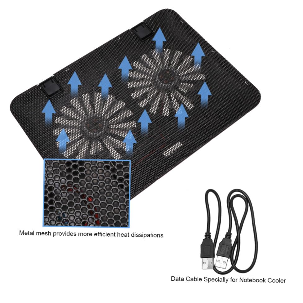 Base para portátil ajustable con ventilador Alipis negro miniatura 5
