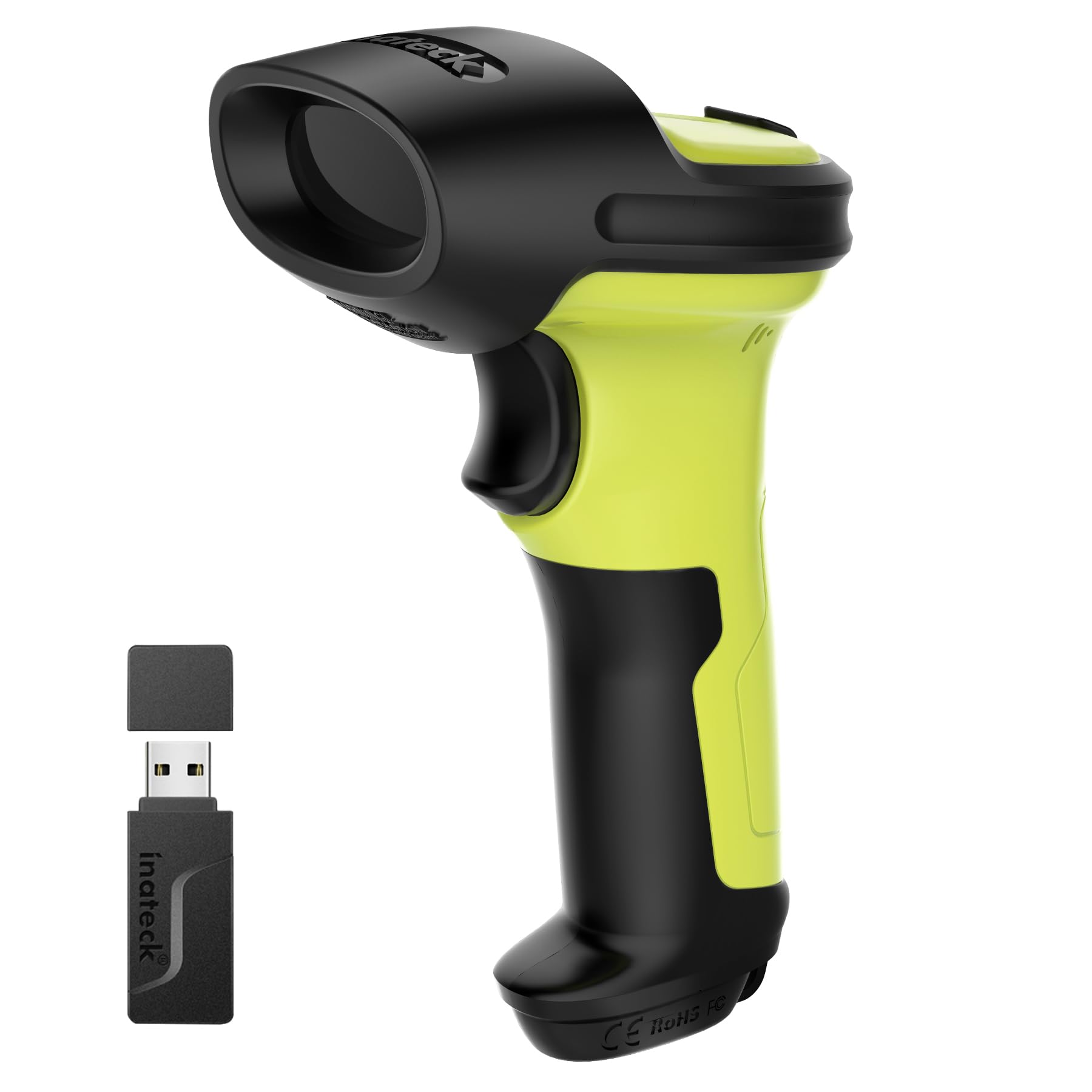 Inateck 2D Barcode Scanner, Wireless Bluetooth QR Code Scanner with AI APP & SDK, 180-Day Battery Life, Fast & Accurate Scanning, Compatible with iOS/