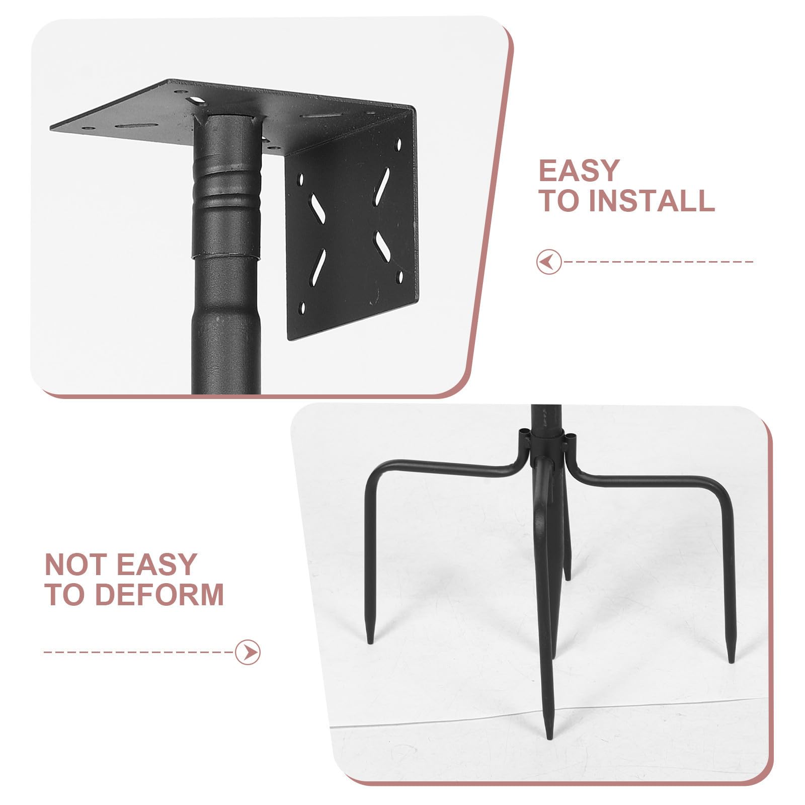 DOITOOL Soporte Ajustable para Alimentación de Pájaros de 79 Pulgadas Base de 5 Puntas, Estructura de Hierro Resistente y Fácil Instalación para Jardín y Patio