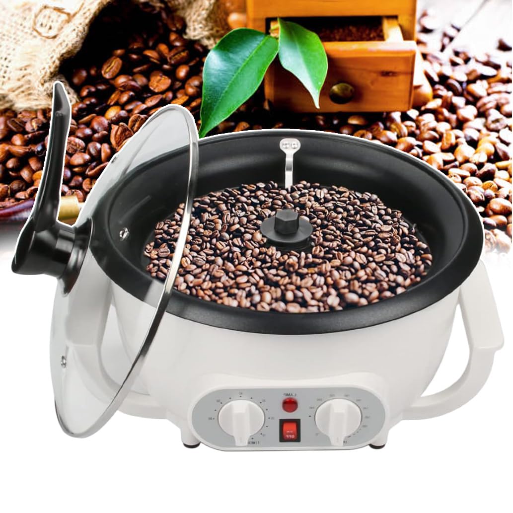 Maszyna do prażenia ziarna o mocy 1200 W, regulowana temperatura, timer, maszyna do pieczenia ziaren kawy do użytku komercyjnego i domowego, różnorodne wypieki żywności,