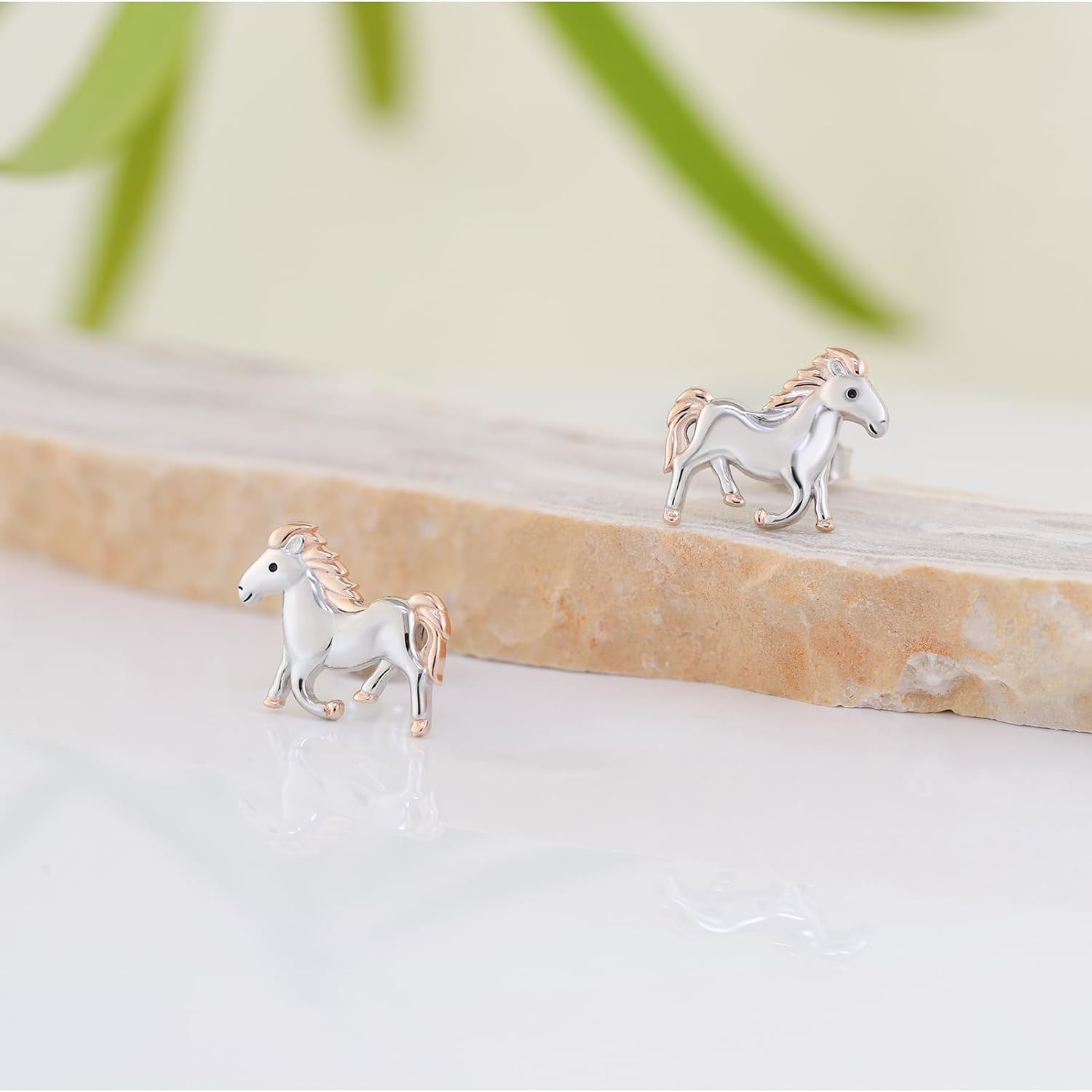 925 Sterling Silver Lucky Horse Earrings Cute Animal Stud Earrings Adorable Horse Jewelry Gift - Image 3