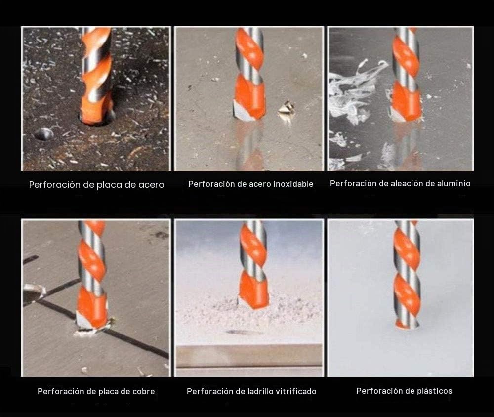 KAHEIGN 10 Piezas Carburo De Tungsteno Broca Para Mampostería Conjunto para Metal Acero Porcelana Baldosas De Cerámica Hormigón Ladrillo Plástico Madera (6 /8 /10 /12mm)